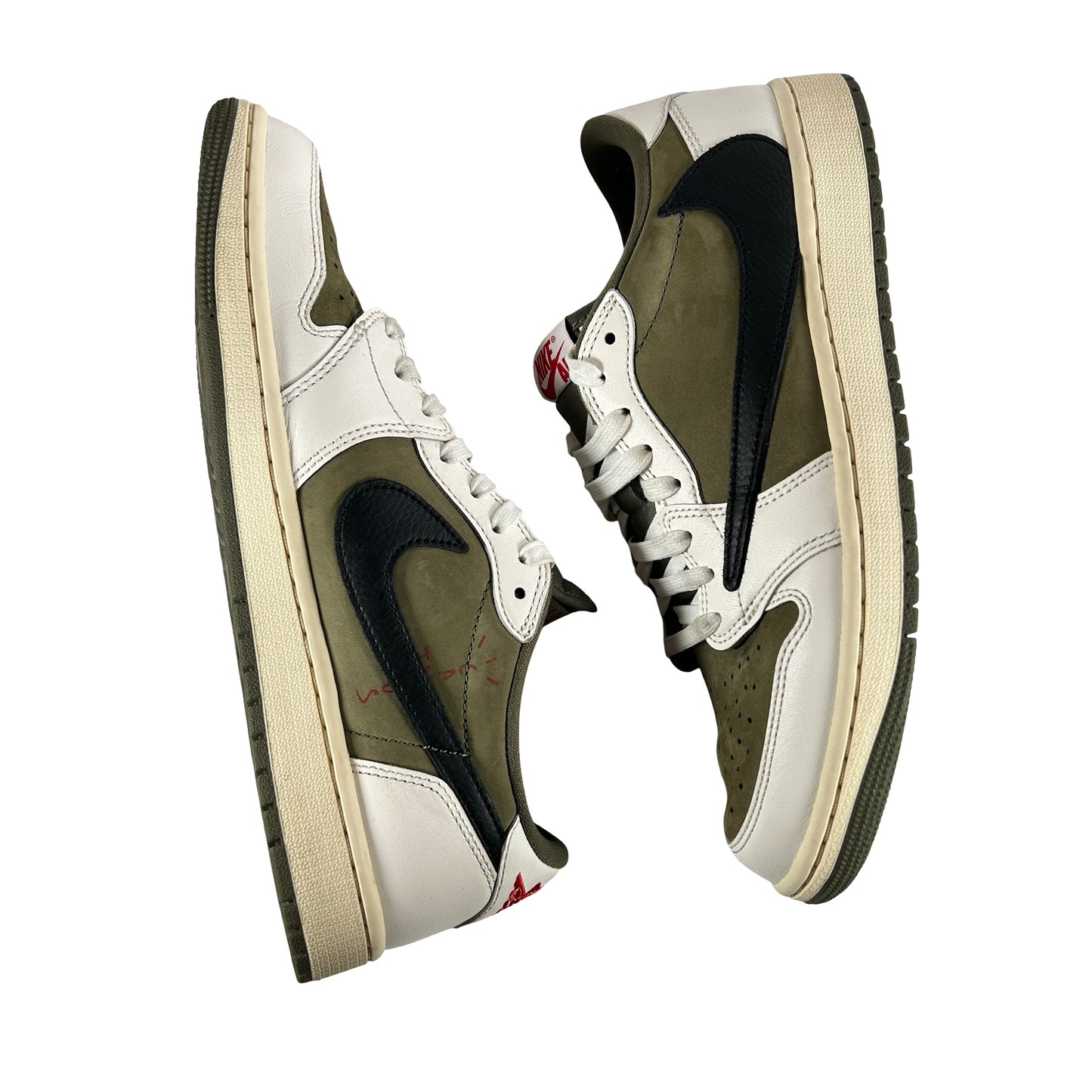 DM7866 200 Jordan 1 Retro Low OG SP Travis Scott Medium Olive [USED] - 9.5 M (Used) (Replace Box) (Sample)