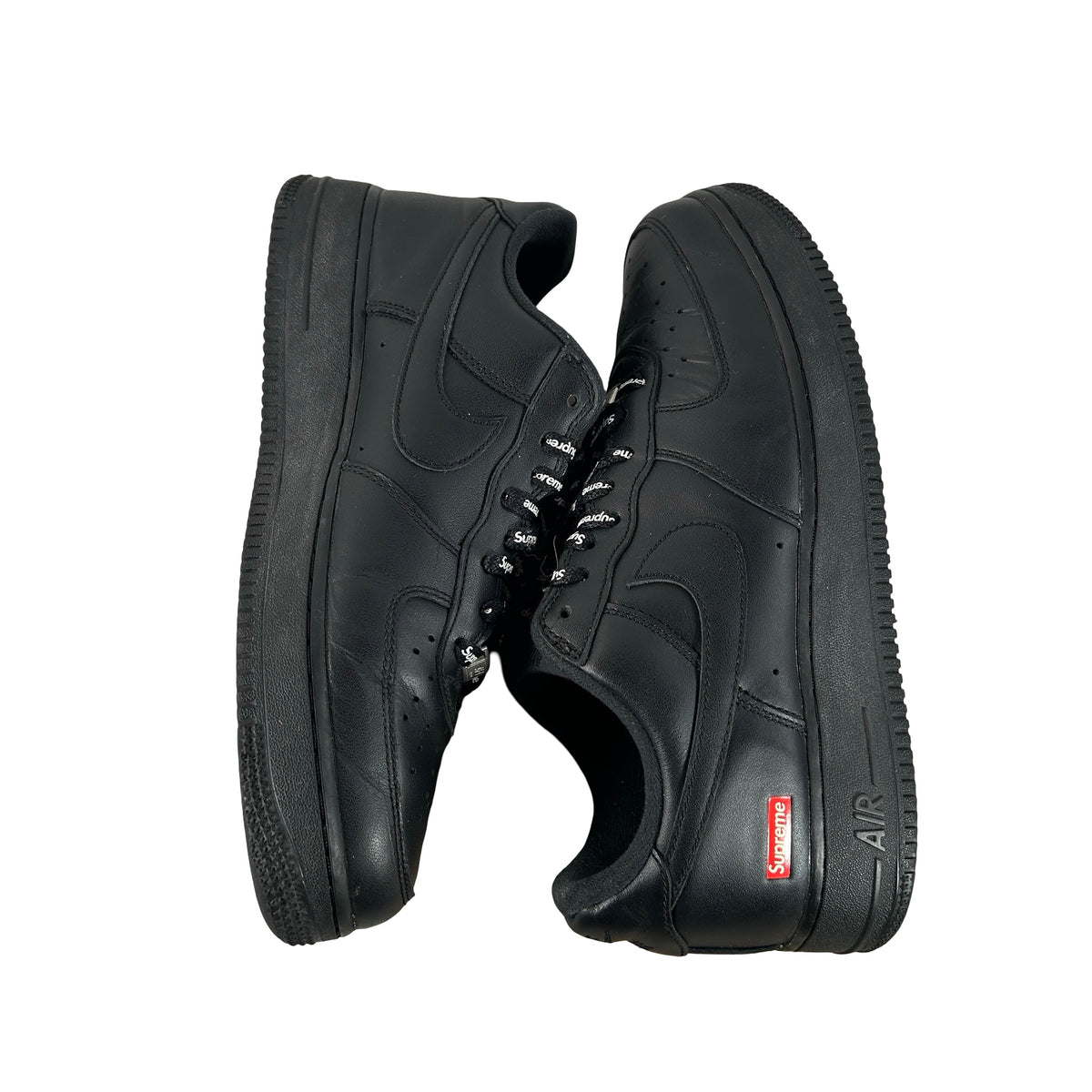 CU9225 001 Air Force 1 Low Supreme Black [USED] - 8.5 M (Used) (No Box) (Missing Insoles)
