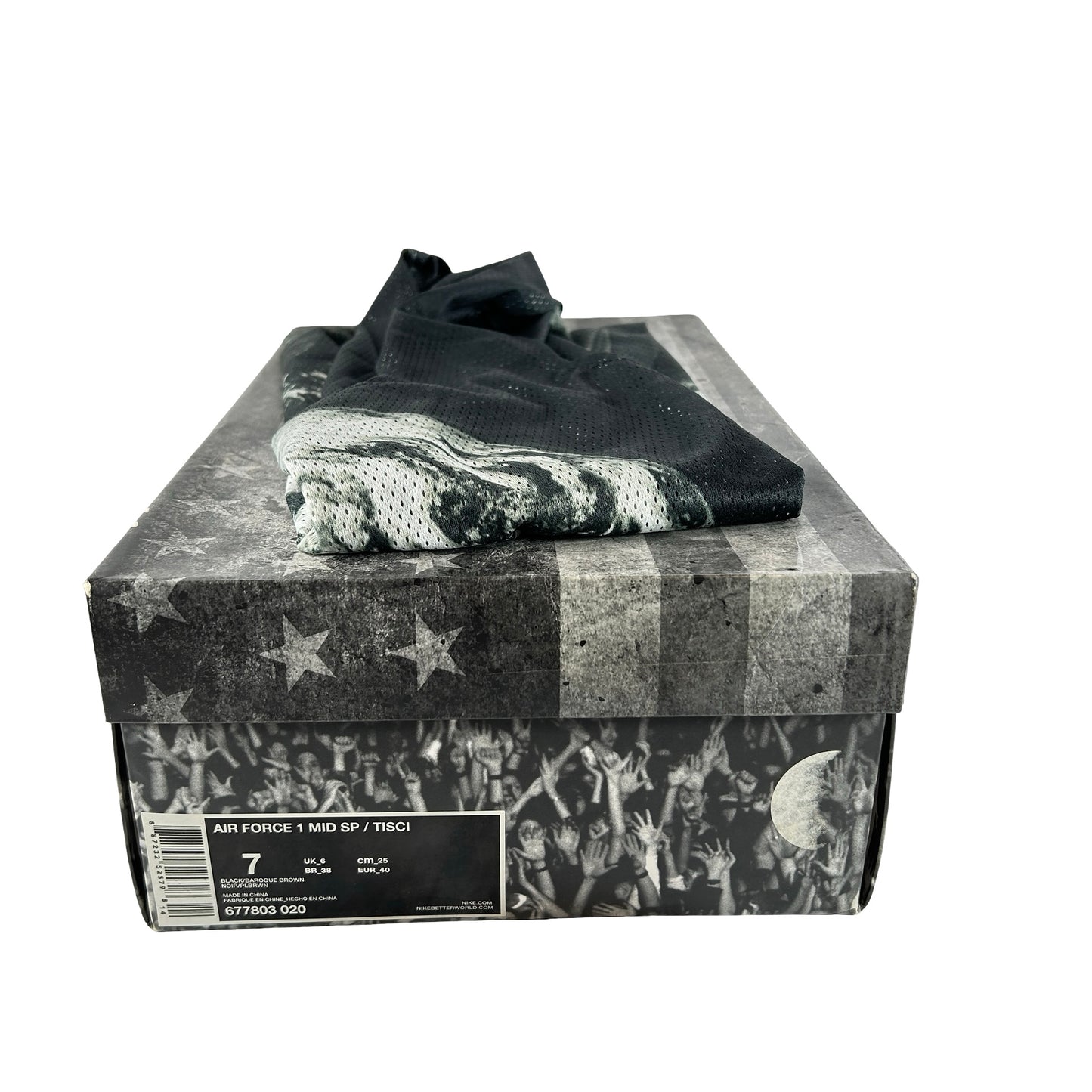 677803 020 Nike Air Force 1 Mid Tisci Black [USED] - 7 M (Used)