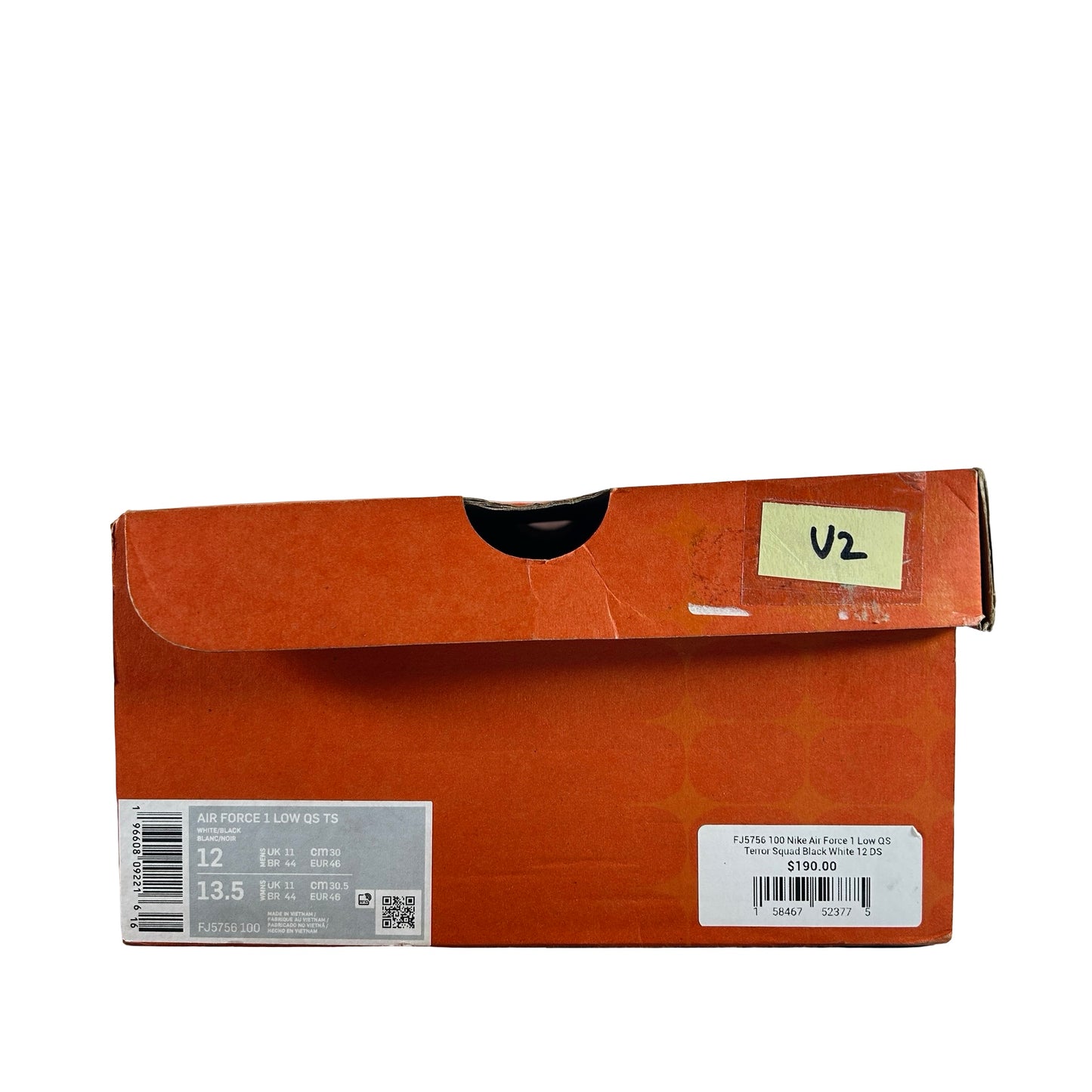 FJ5756 100 Nike Air Force 1 Low QS Terror Squad Blackout [USED] - 12 M (Used2)