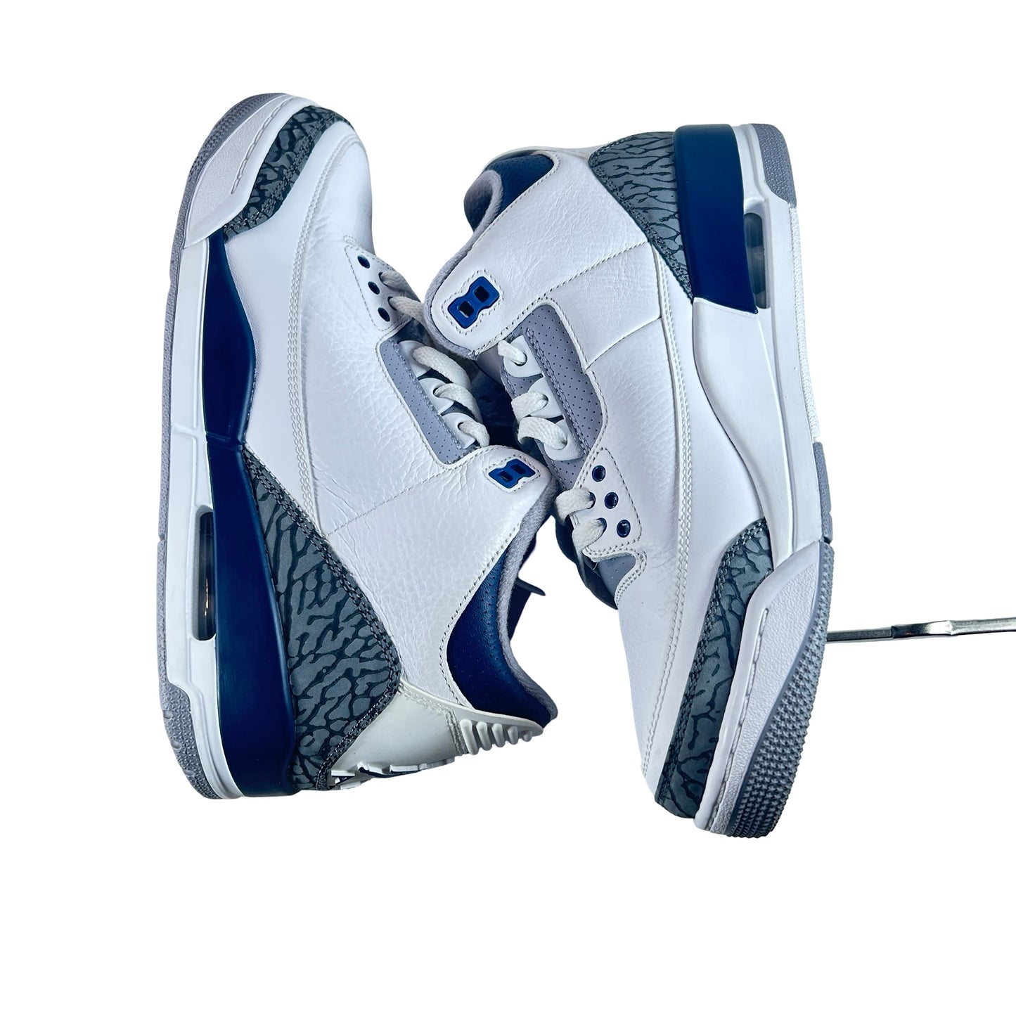 CT8532 140 Jordan 3 Retro Midnight Navy [USED] - 9 M (Used) (No Box)