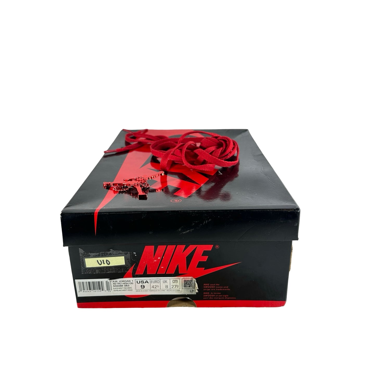 555088 063 Jordan 1 Retro High OG Patent Bred [USED] - 9 M (Used10)