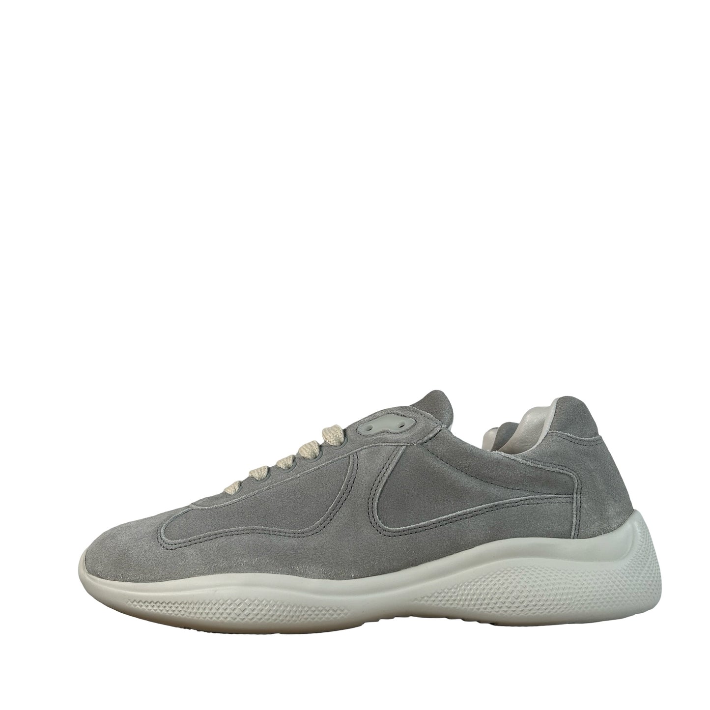 4E3400 Z50 F0031 Prada America's Cup Grey Suede [USED] - PRADA 8 / US 9 M (Used)