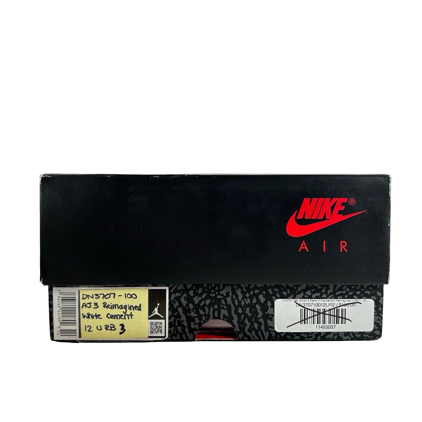 DN3707 100 Jordan 3 Retro White Cement Reimagined [USED] - 12 M (Used3) (Replace Box3)