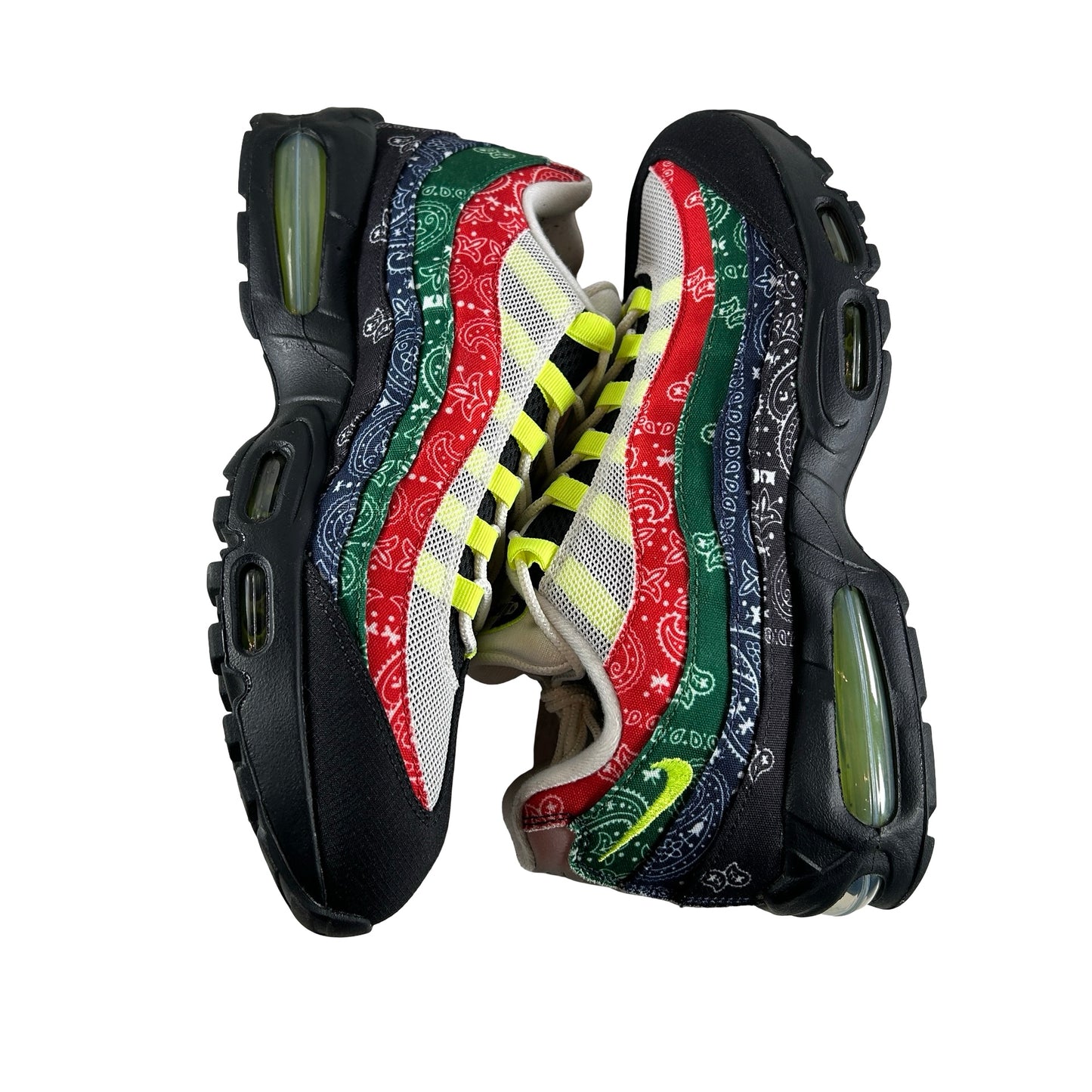 IQ0620 100 Nike Air Max 95 OG Big Bubble Neon Paisley Bandana [USED] - 12 M (Used)