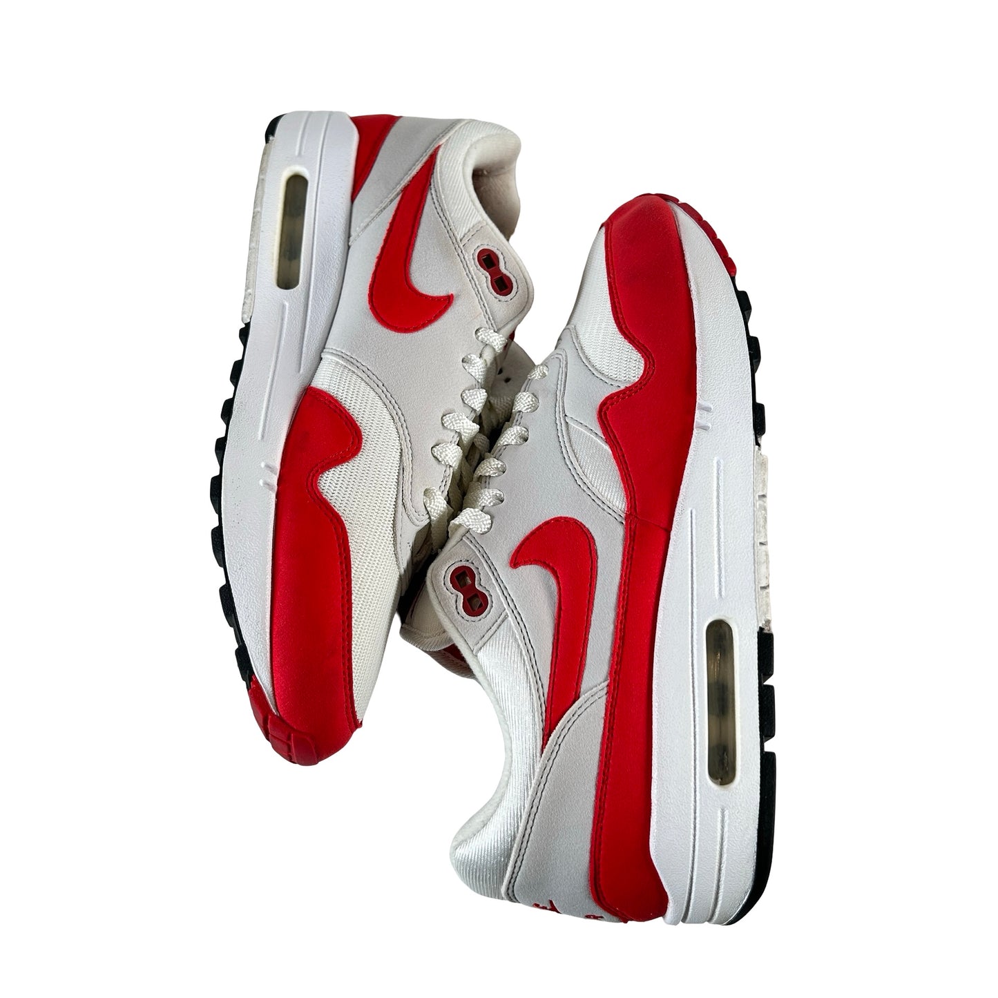 908375 103 Nike Air Max 1 Anniversary Red (2017/2018 Restock Pair) [USED] - 8.5 M (Used) (No Box)