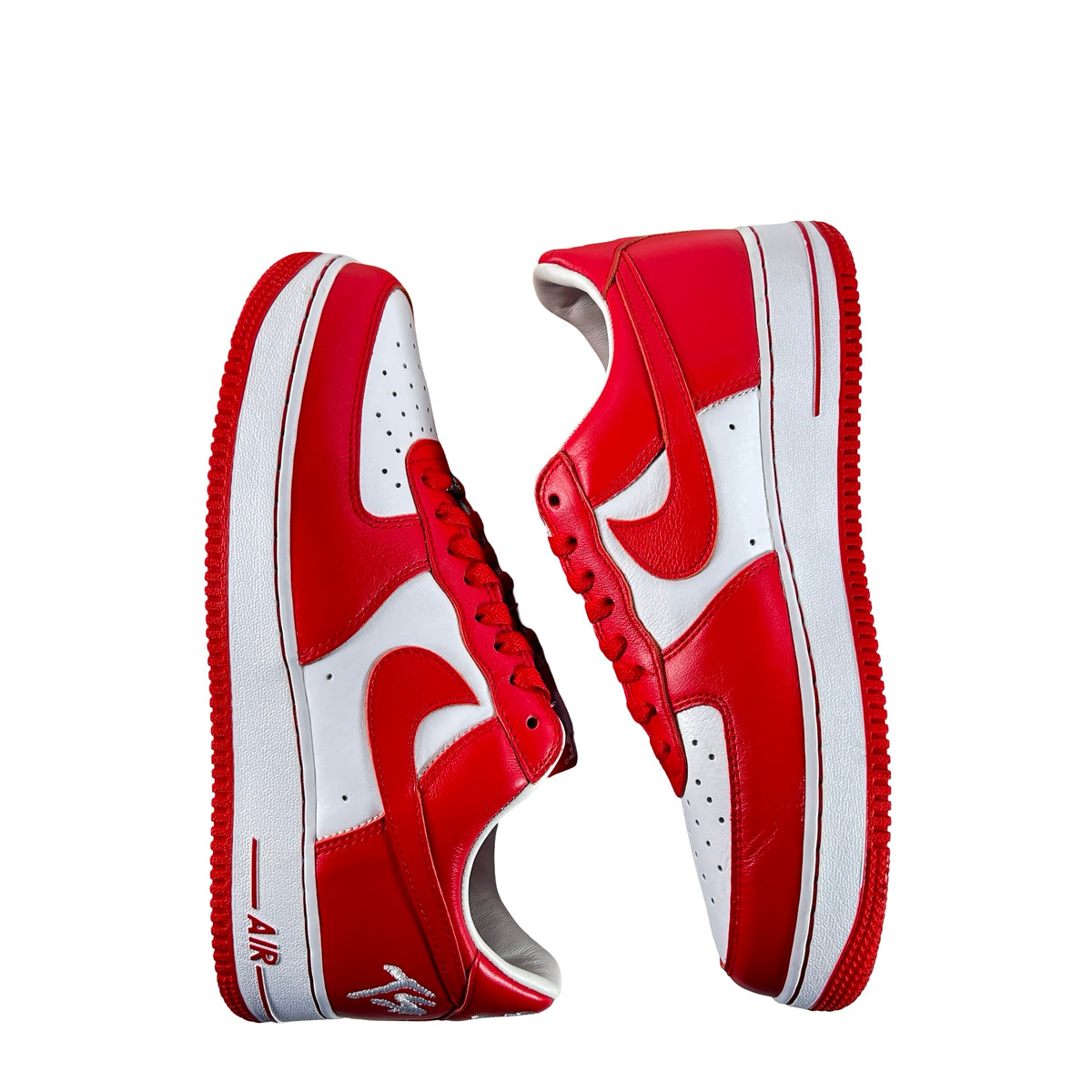 II4391 100 Nike Air Force 1 Low QS Terror Squad White University Red [USED] - 10.5 M (Used)
