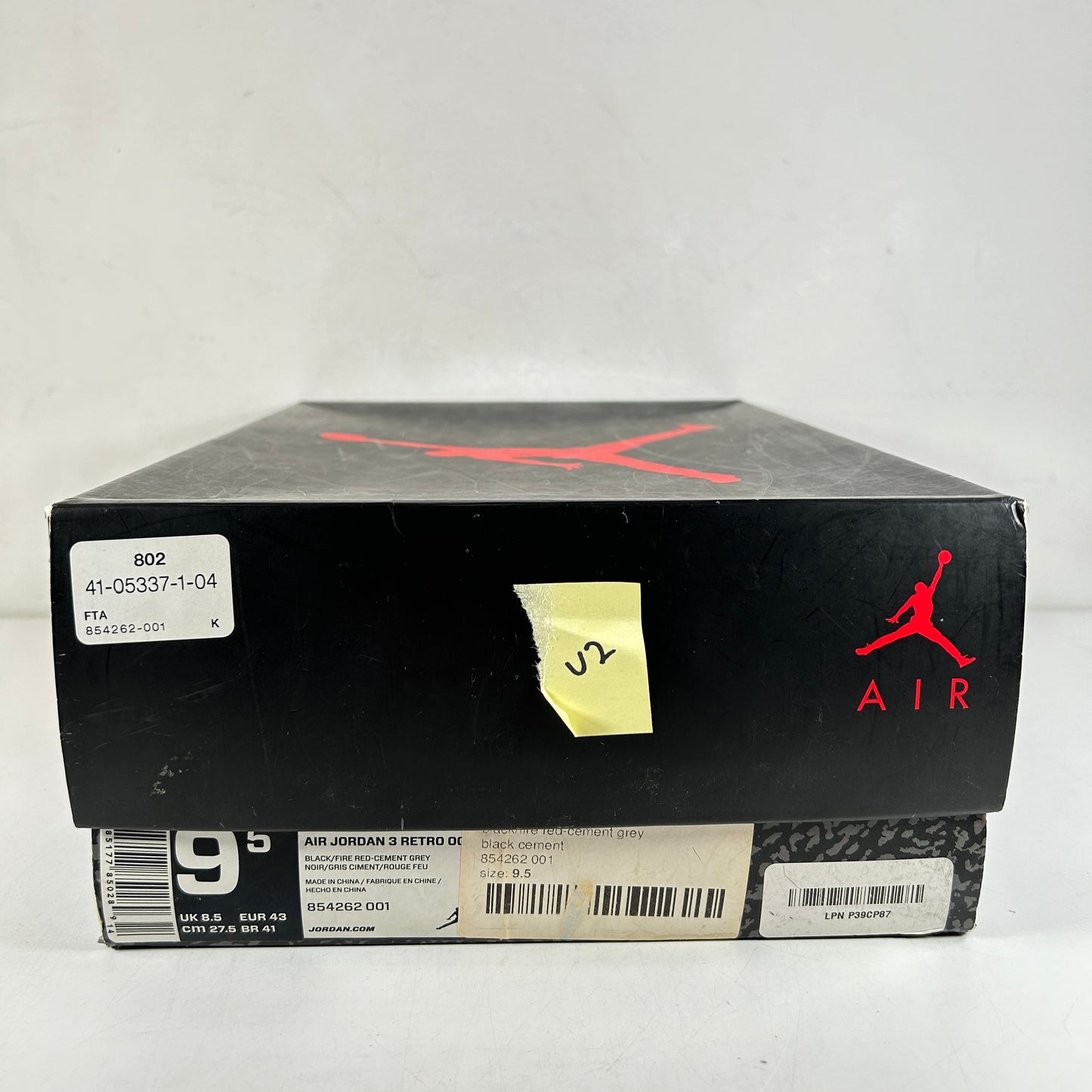 854262 001 Jordan 3 Black Cement 2018 [USED] - 9.5 M (Used2)