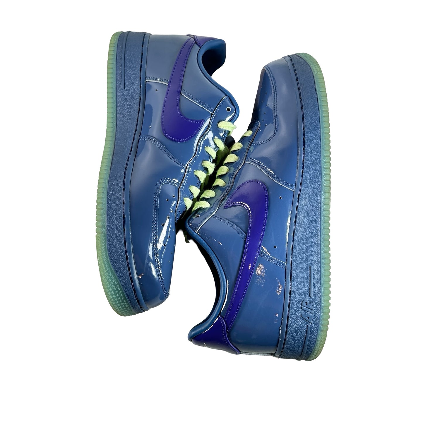 IO4489 400 Nike Air Force 1 Low Patent Leather Mystic Navy Grape Ice [USED] - 11 M (Used)