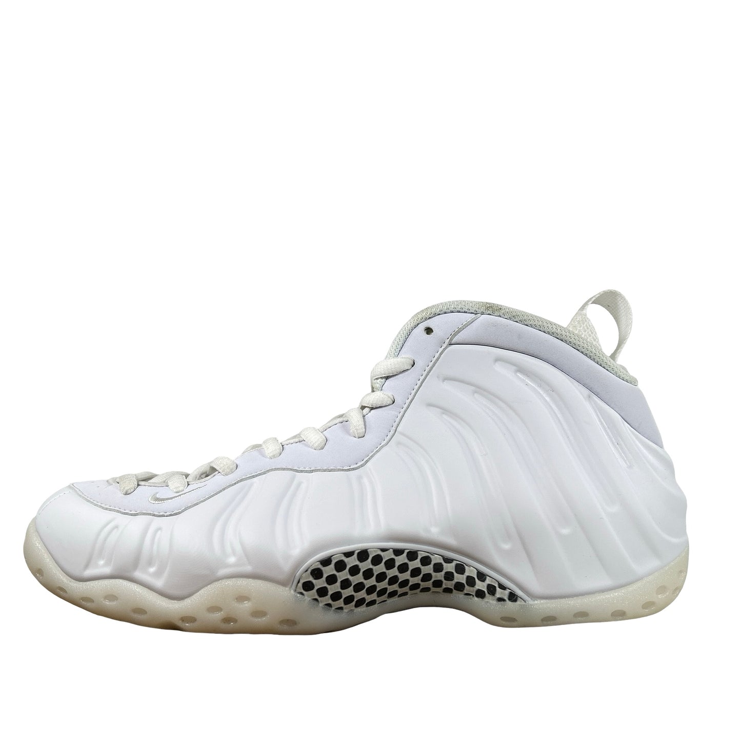 HJ5195 100 Nike Air Foamposite One Triple White [USED] - 10.5 M (Used)