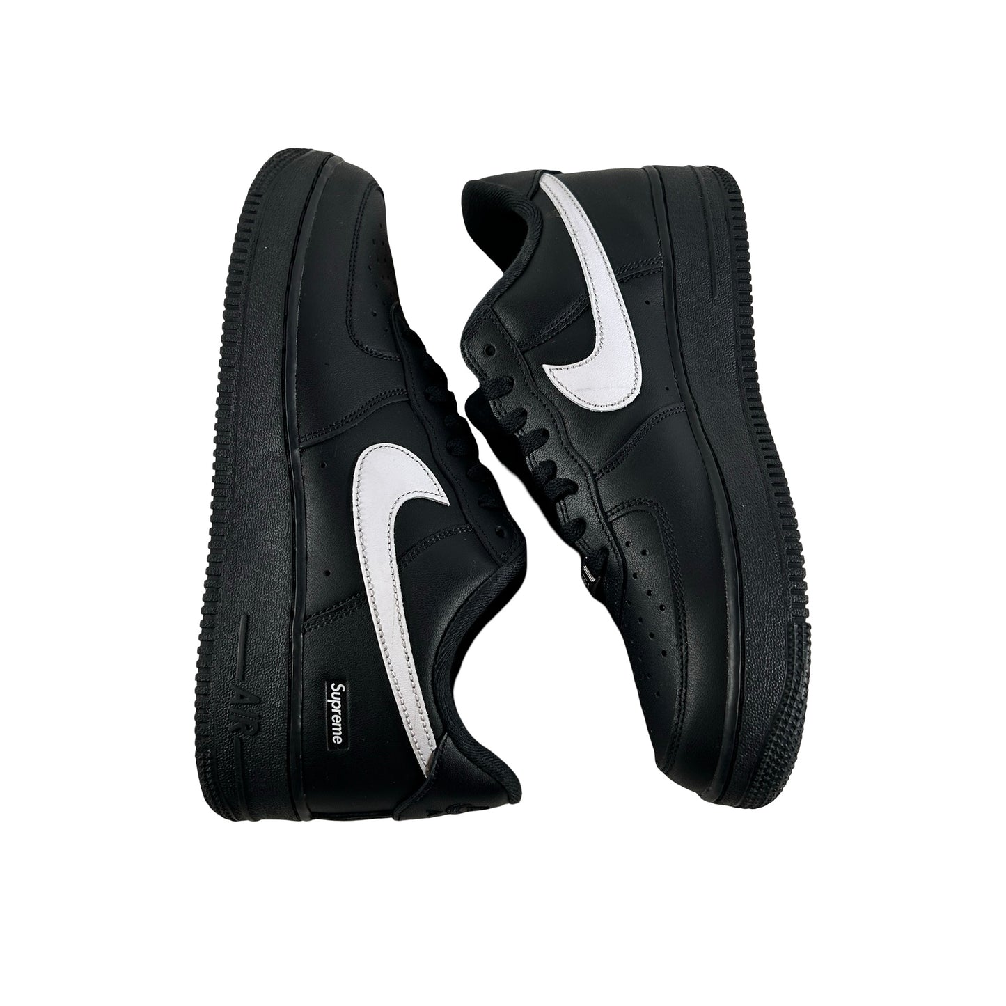 CU9225 002 Nike Air Force 1 Low Supreme Black White [USED] - 9 M (Used) (No Box)