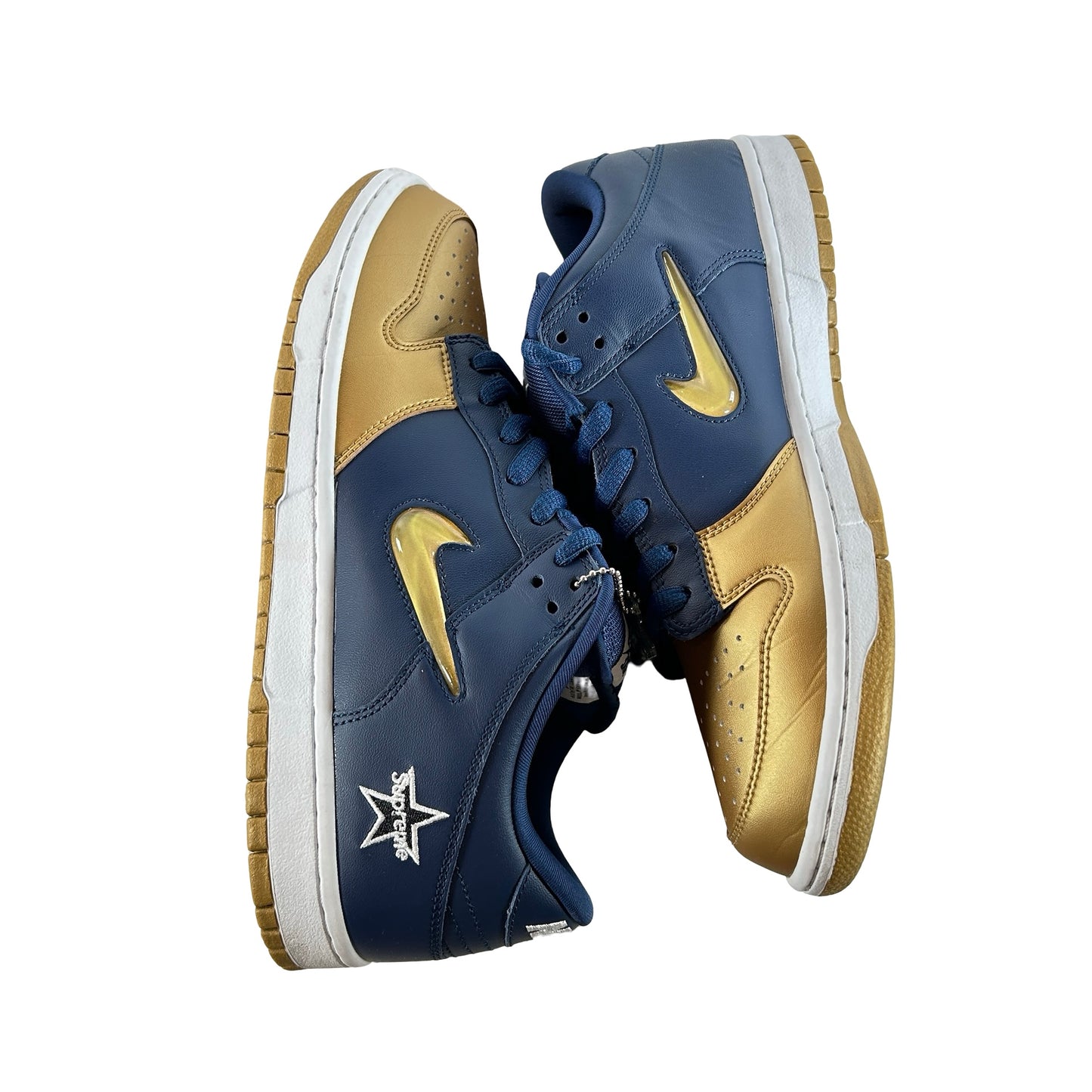 CK3480 700 Nike SB Dunk Low Supreme Jewel Swoosh Gold [USED] - 11 M (Used)