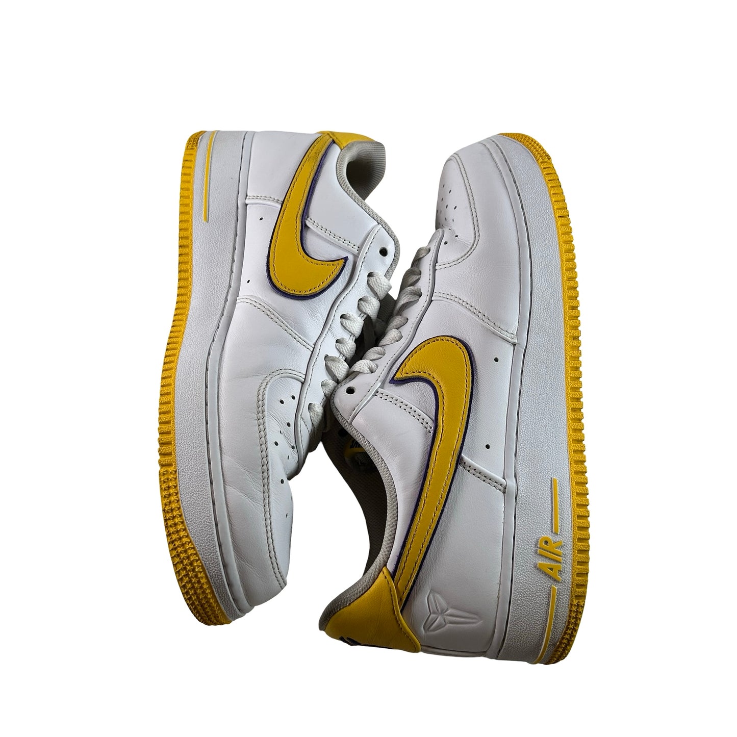 FZ1151 100 Nike Air Force 1 Low Retro QS Kobe Bryant Lakers Home [USED] - 10 M (Used) (No Box)