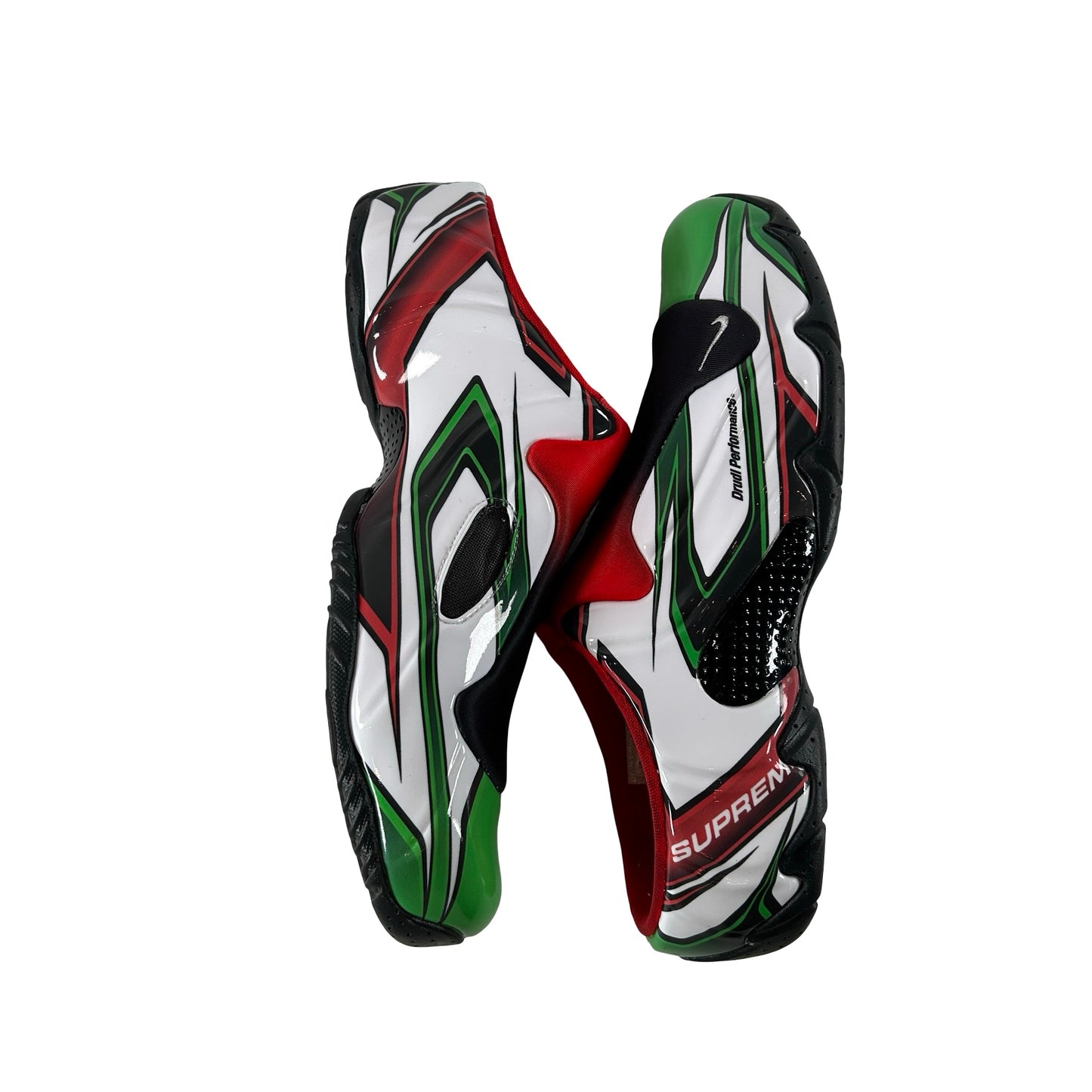 FN0289 100 Nike Clogposite Supreme White Gym Red Green [USED] - 9.5 M (Used)