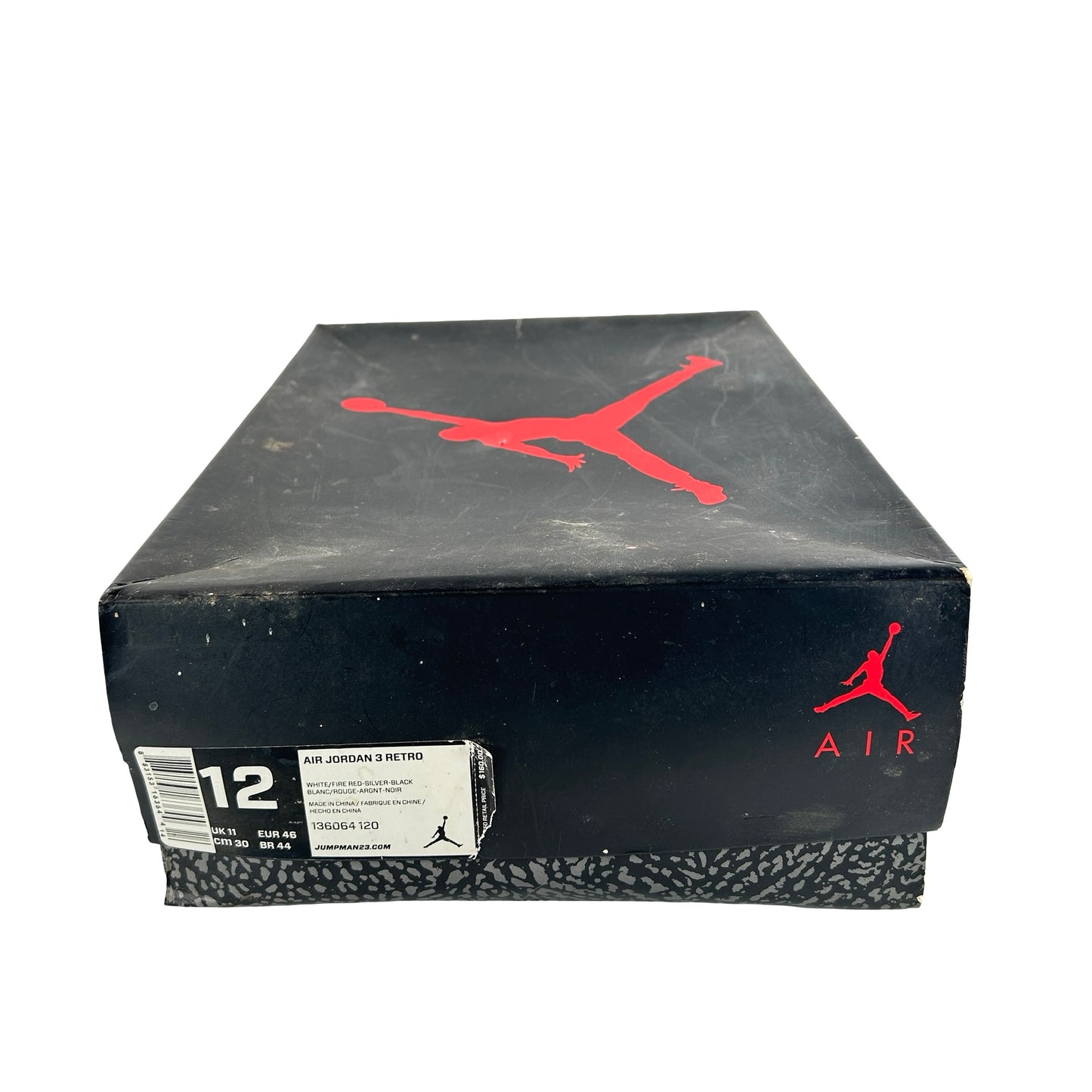 136064 120 Jordan 3 Retro Fire Red (2013) [USED] - 12 M (Used)