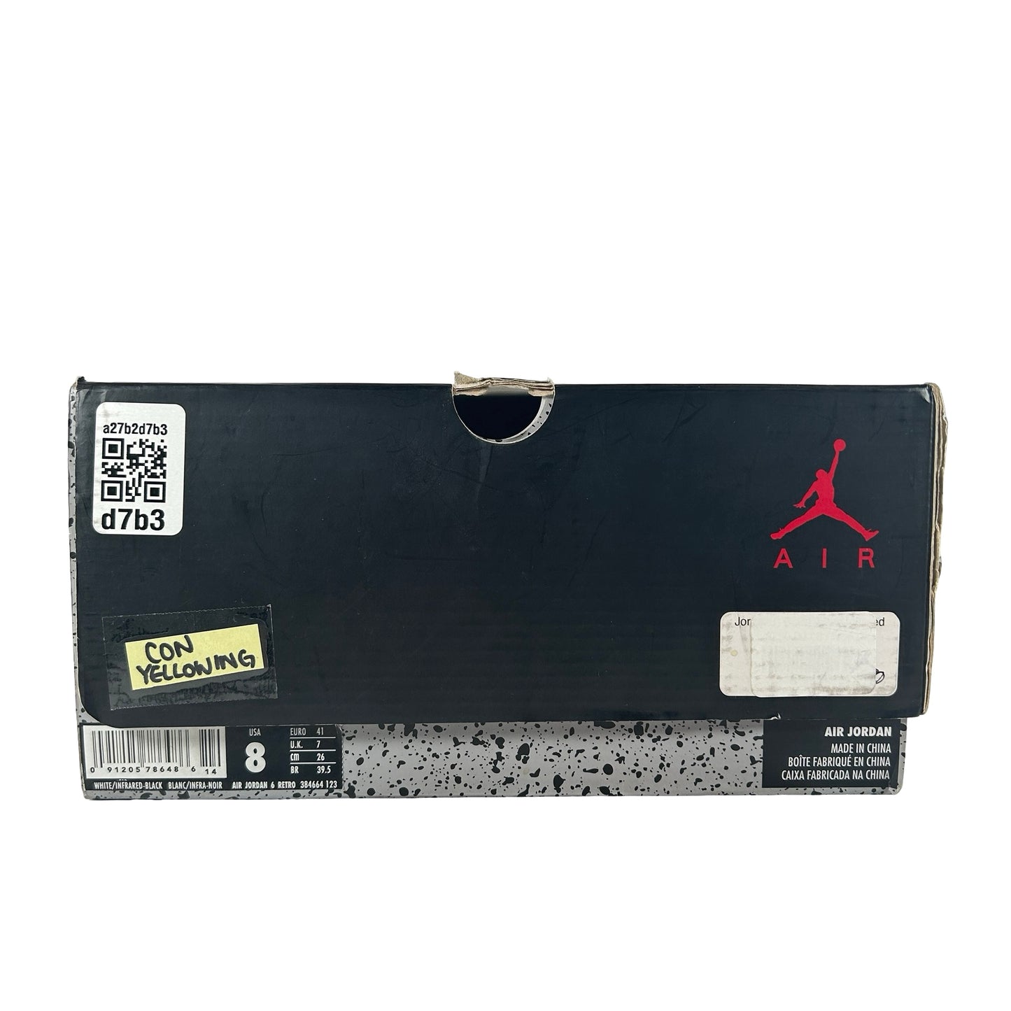 384664 123 Jordan 6 Retro Infrared White (2014) [CONDITIONAL] - 8 M (Yellowing)
