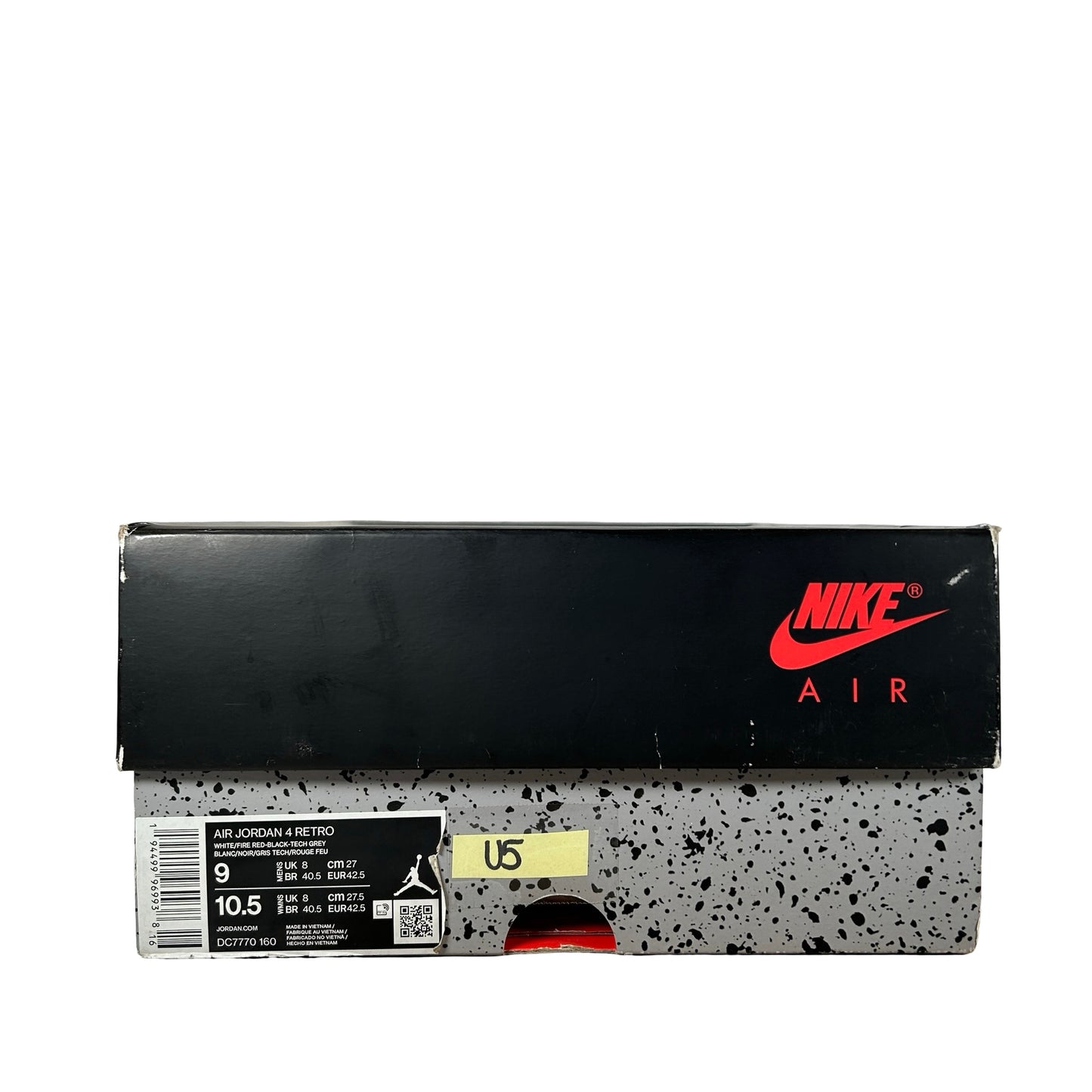 DC7770 160 Jordan 4 Retro Fire Red (2020) [USED] - 9 M (Used5)