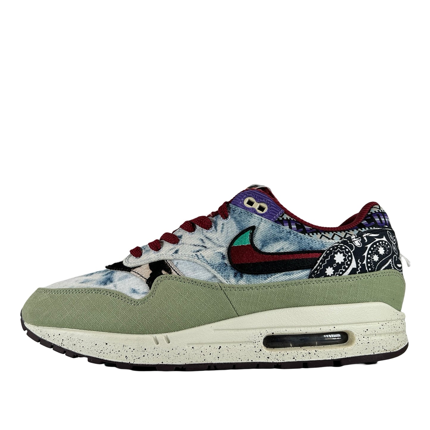 DN1803 300 Nike Air Max 1 Concepts Denim Oliva Lona