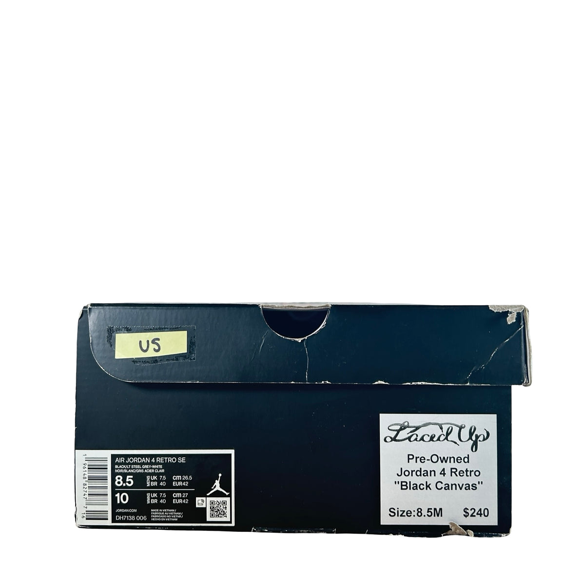 DH7138 006 Jordan 4 Retro SE Black Canvas [USED] - 8.5 M (Used5)