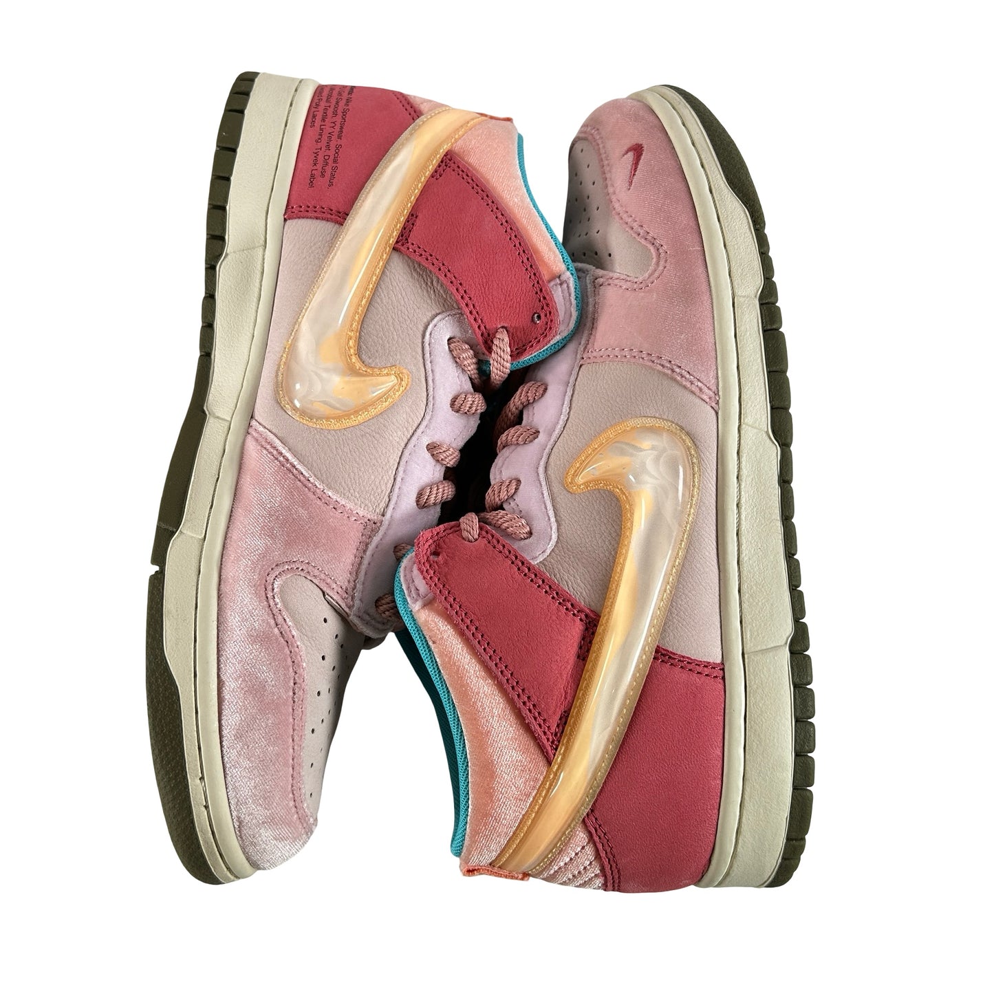 DJ1173 600 Nike Dunk Mid Social Status Free Lunch Strawberry Milk [USED] - 8.5 M (Used)