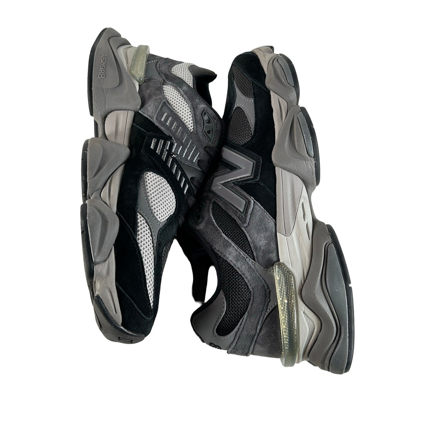 U9060BLK New Balance 9060 Black Castlerock Grey [USED] - 10.5 M (Used)