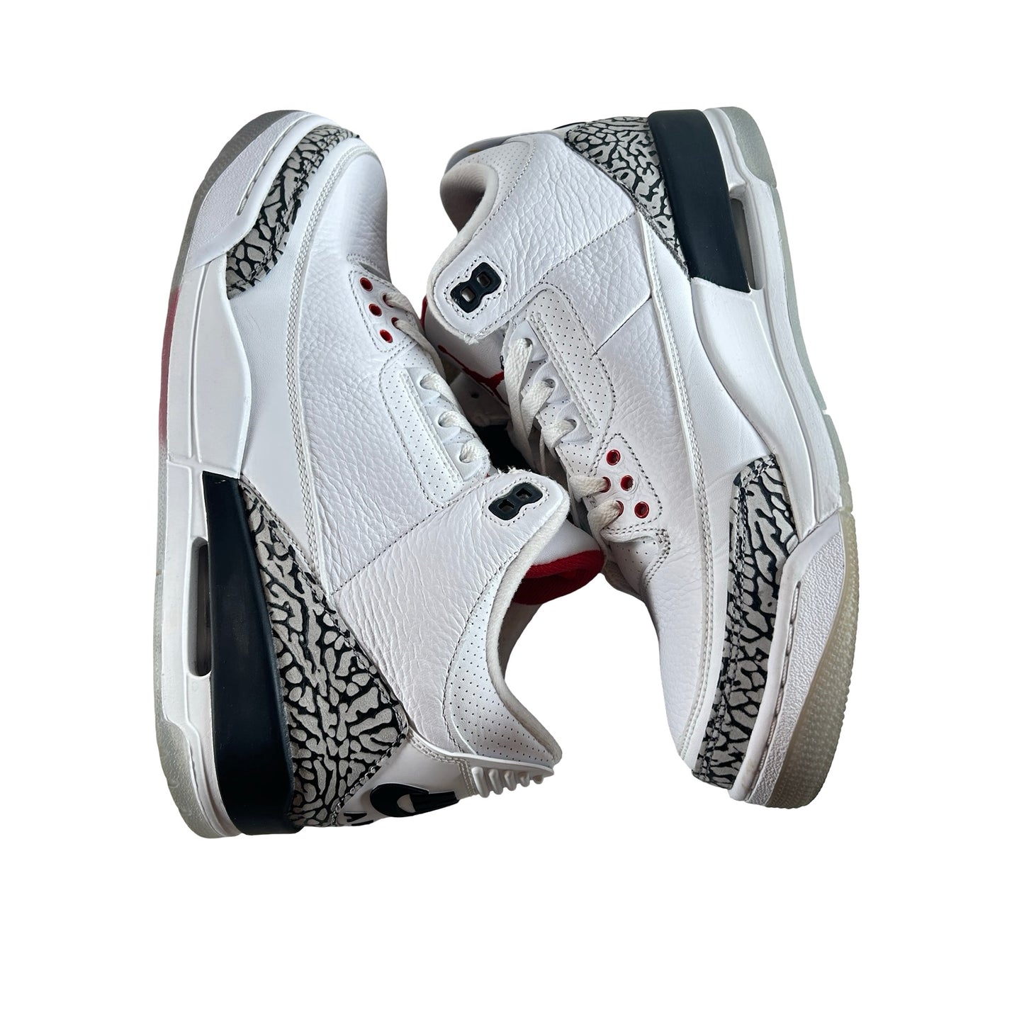 923096 101 Jordan 3 Retro Free Throw Line White Cement [USED] - 9.5 M (Used) (No Box)