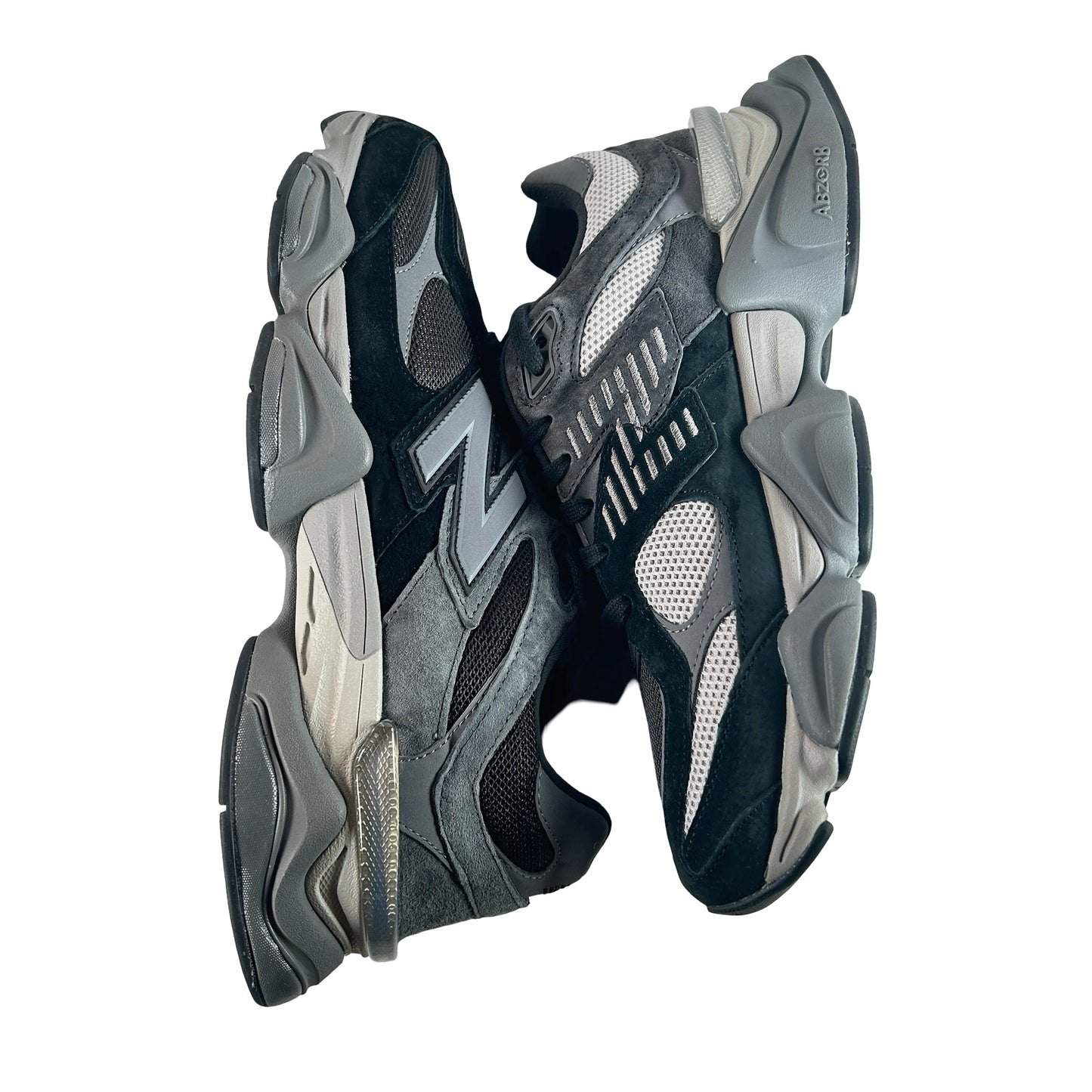 U9060BLK New Balance 9060 Black Castlerock Grey [USED] - 11 M (Used)