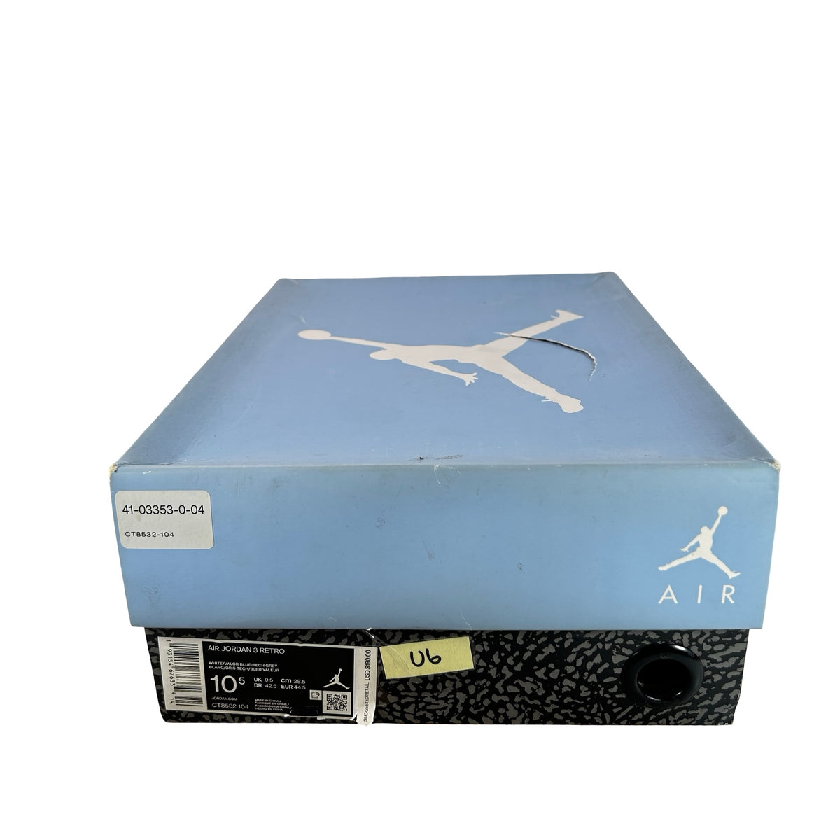 CT8532 104 Jordan 3 Retro UNC (2020) [USED] - 10.5 M (Used6)