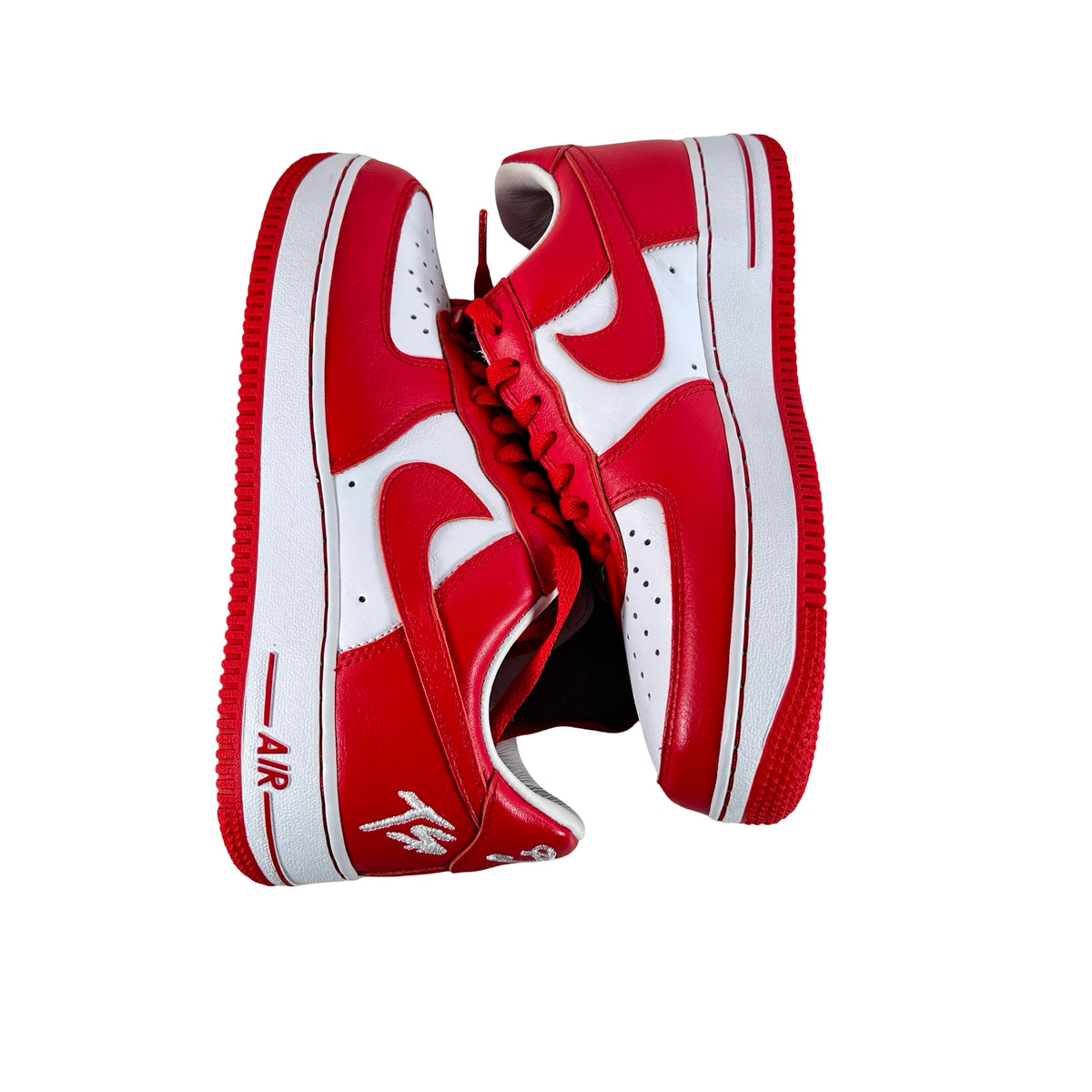 II4391 100 Nike Air Force 1 Low QS Terror Squad White University Red [USED] - 7.5 M (Used)
