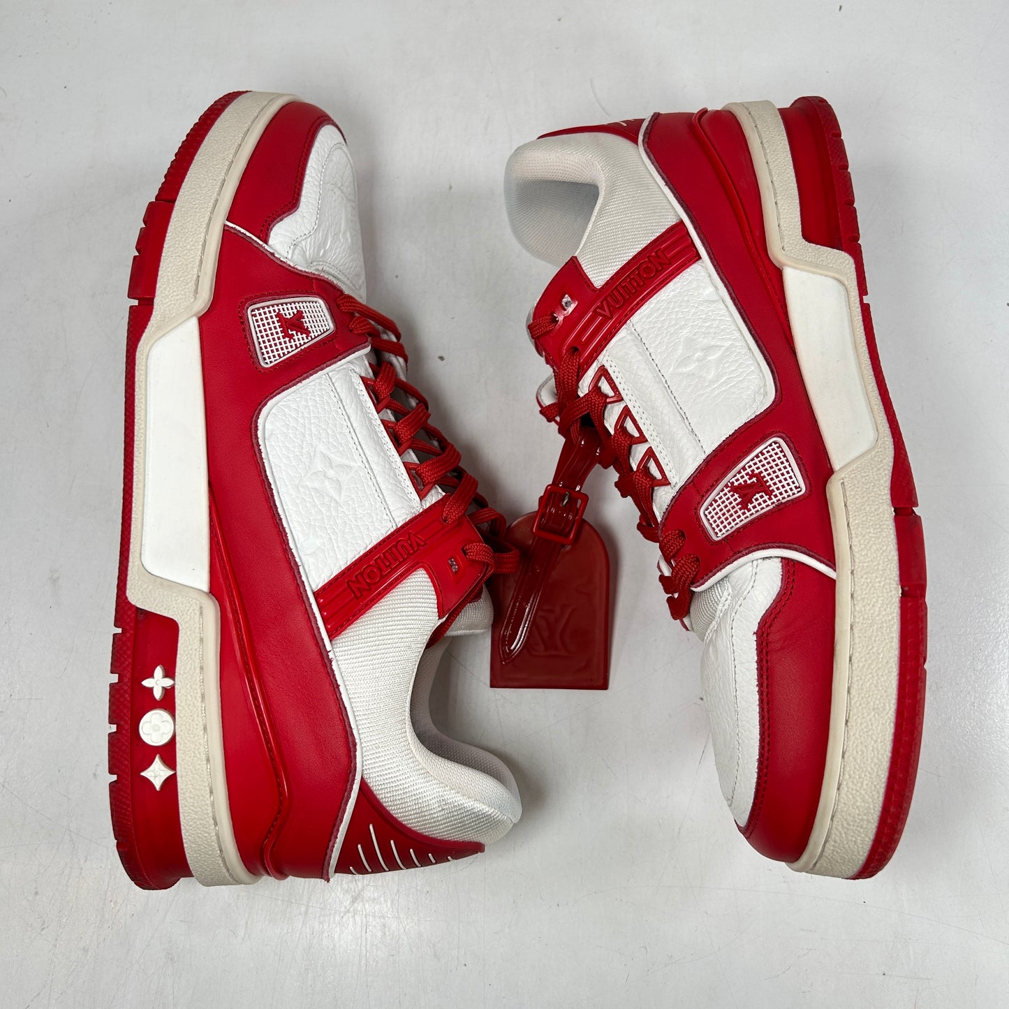 1A8PK6 / 1A8PJY Louis Vuitton Trainer Red White [USED] - LV 7 (Used) (No Box)