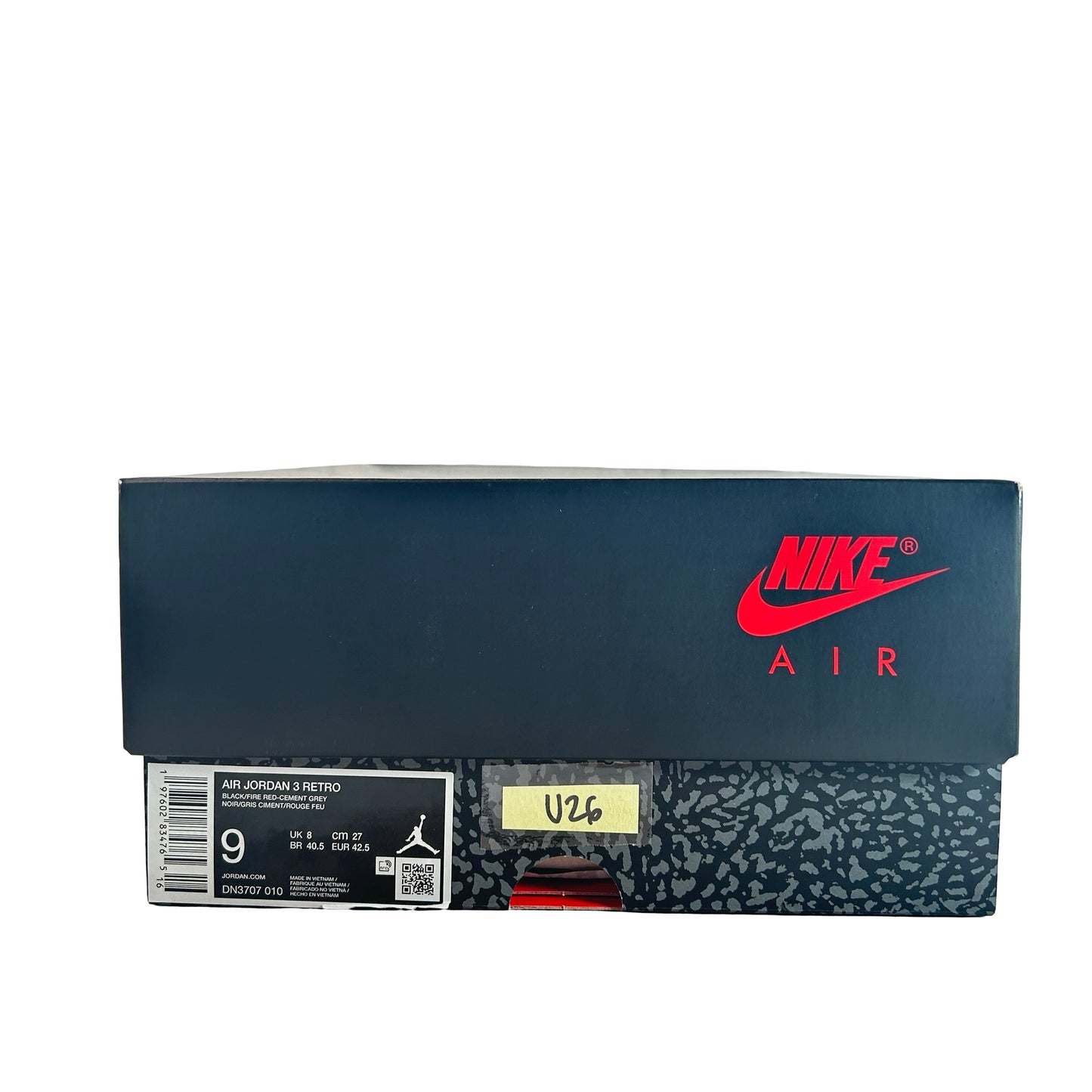 DN3707 010 Jordan 3 Retro Black Cement Reimagined (2024) [USED] - 9 M (Used26)