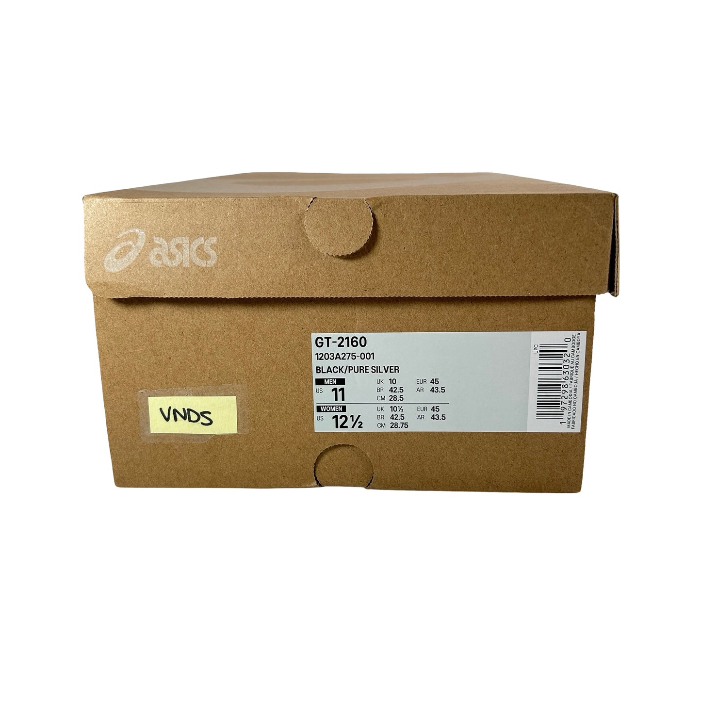 1203A275 001 ASICS GT-2160 Black Pure Silver [USED] - 11 M (VNDS)