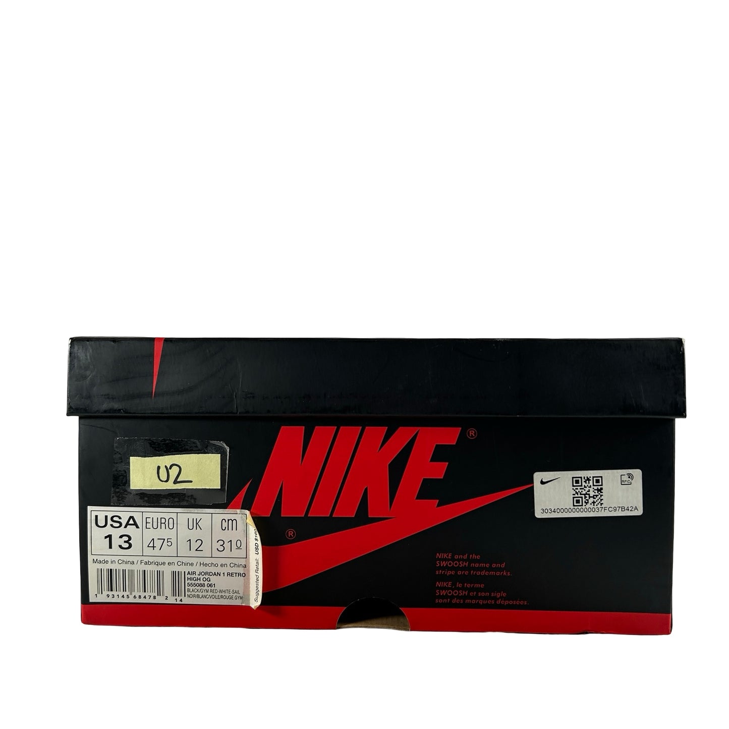 555088 061 Jordan 1 Retro High Bloodline [USED] - 13 (Used2)