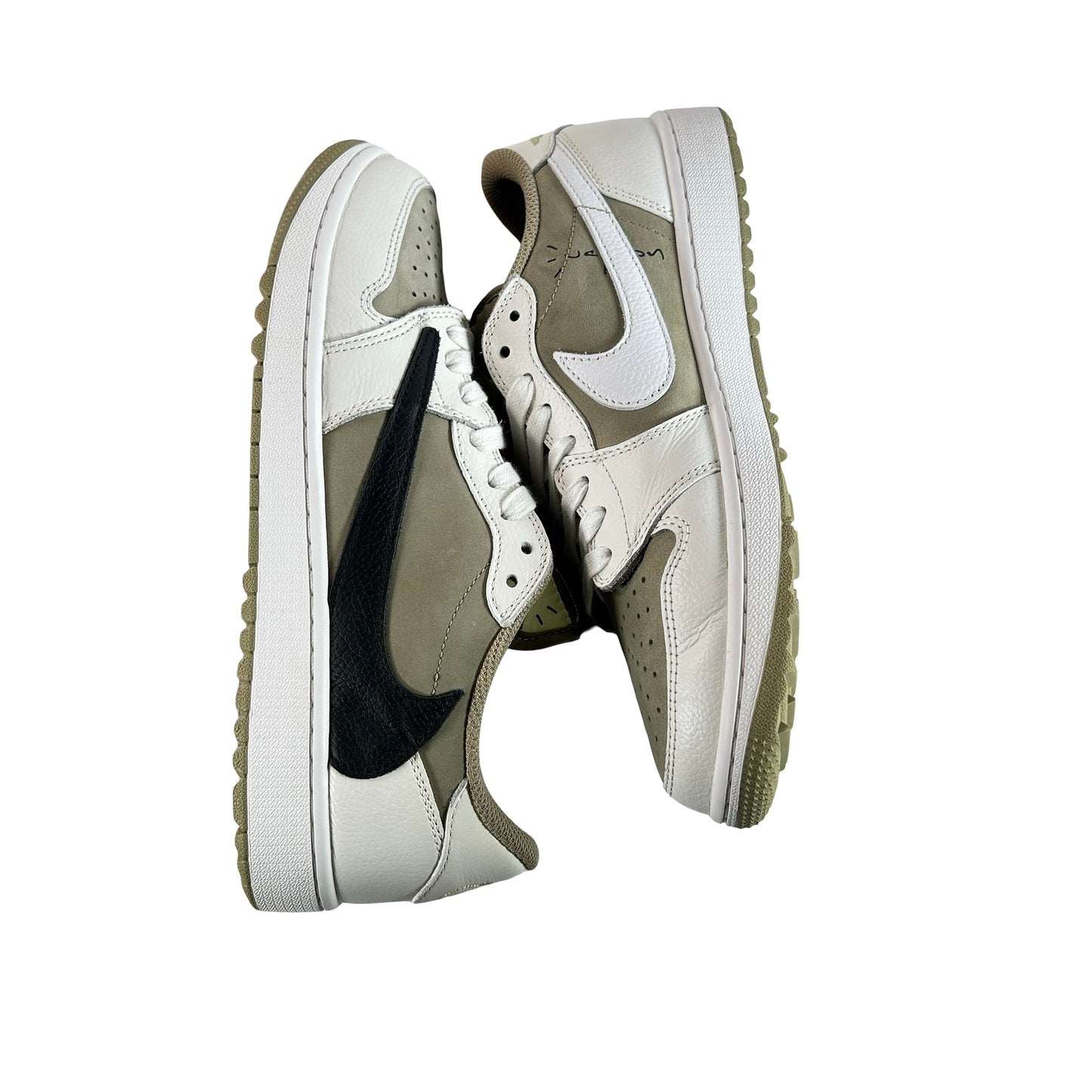 FZ3124 200 Jordan 1 Retro Low Golf Travis Scott Neutral Olive [USED] - 10.5 M (Used) (Replace Box)