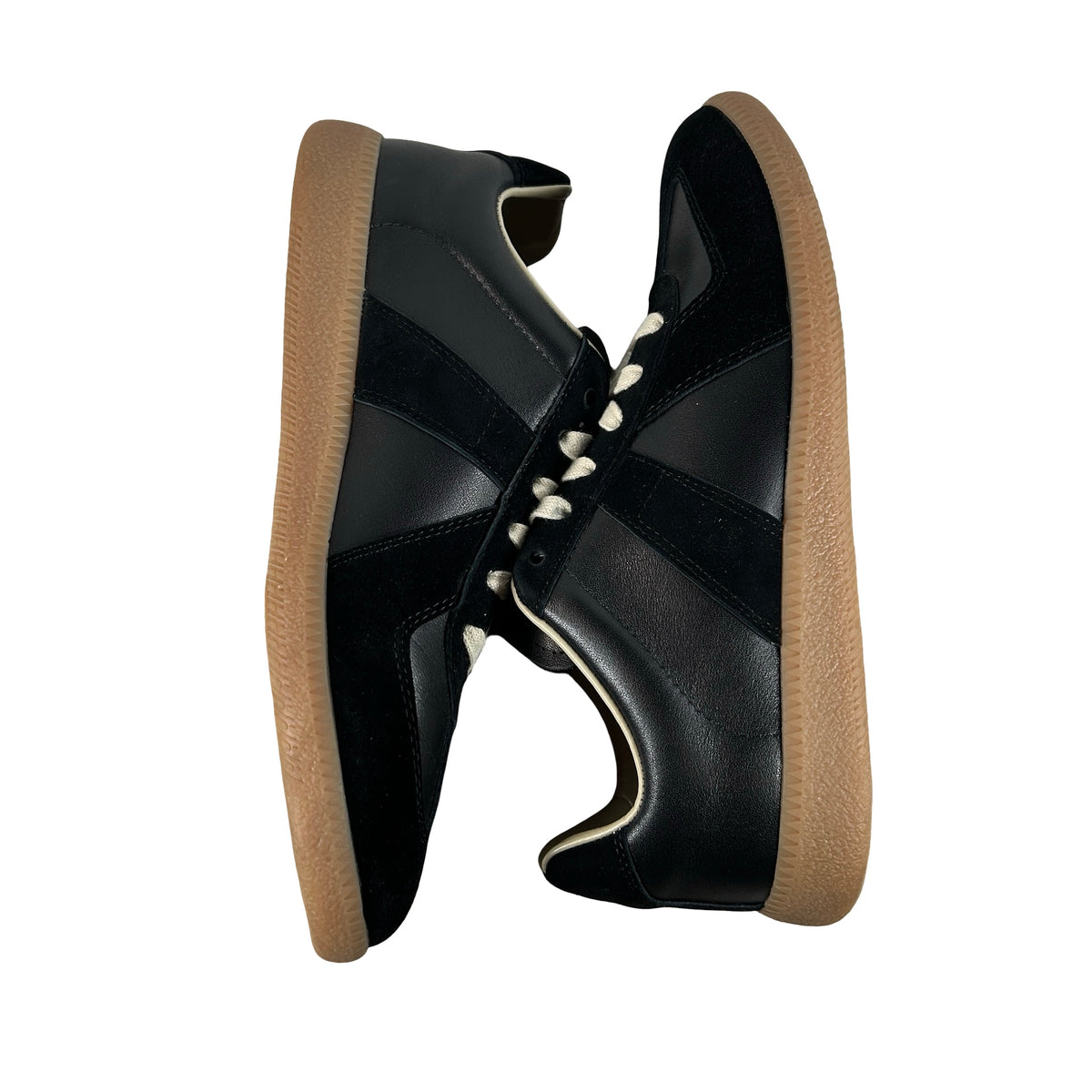 S57WS0236P1895H6851 Maison Margiela Replica German Army Trainer (GATs) Black Gum [USED] - EU 43 / US 10 (VNDS)