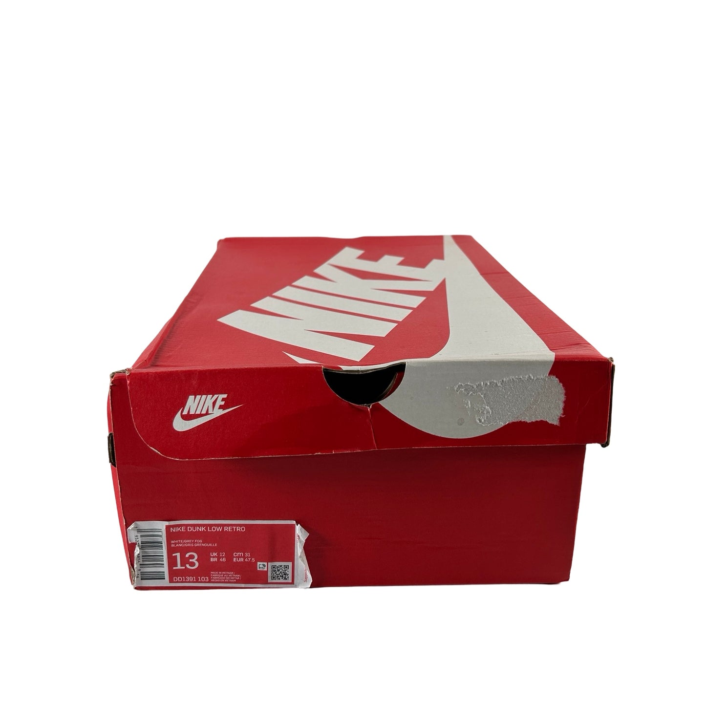 DD1391 103 Nike Dunk Low Grey Fog [USED] - 13 M (Used)