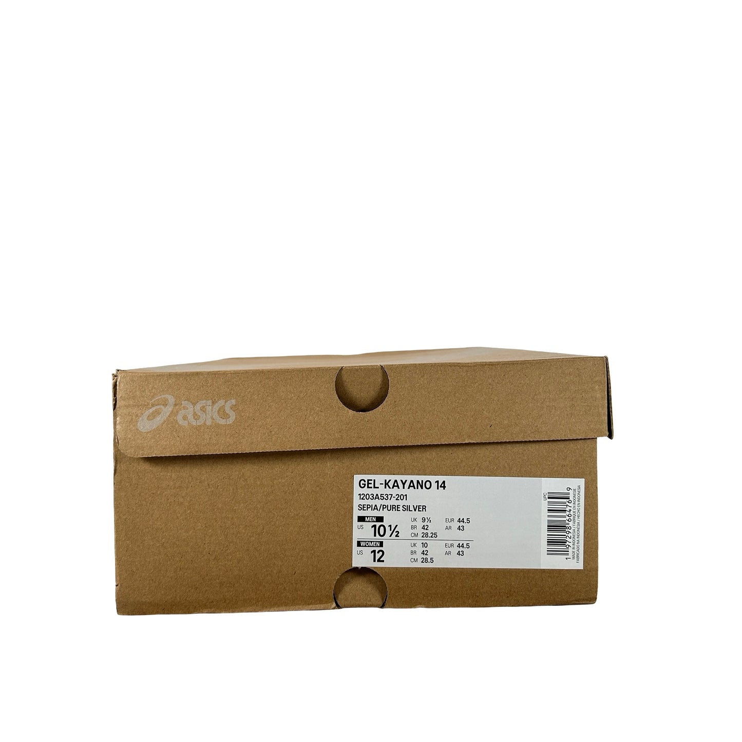 1203A537 210 ASICS Gel-Kayano 14 Sepia Pure Silver [USED] - 10.5 M (Used)