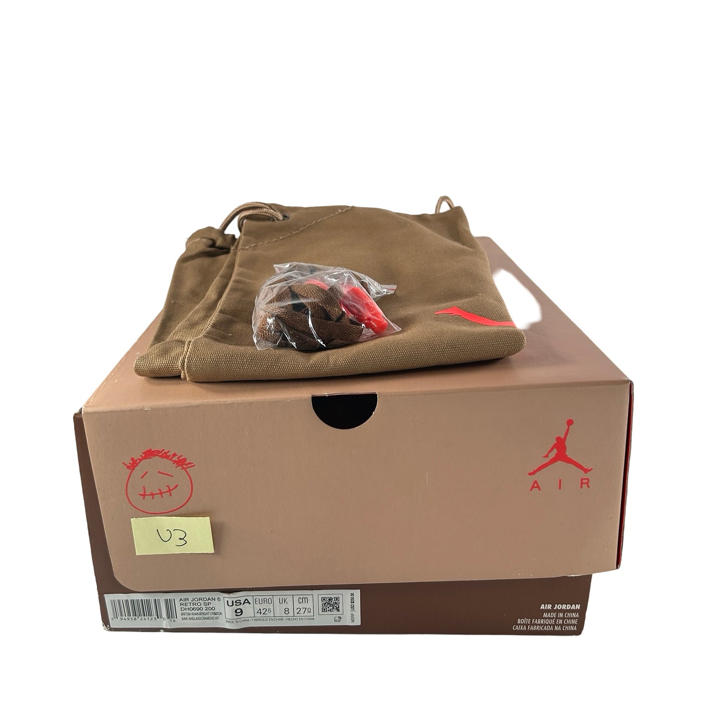 DH0690 200 Jordan 6 Retro Travis Scott British Khaki [USED] - 9 M (Used3)