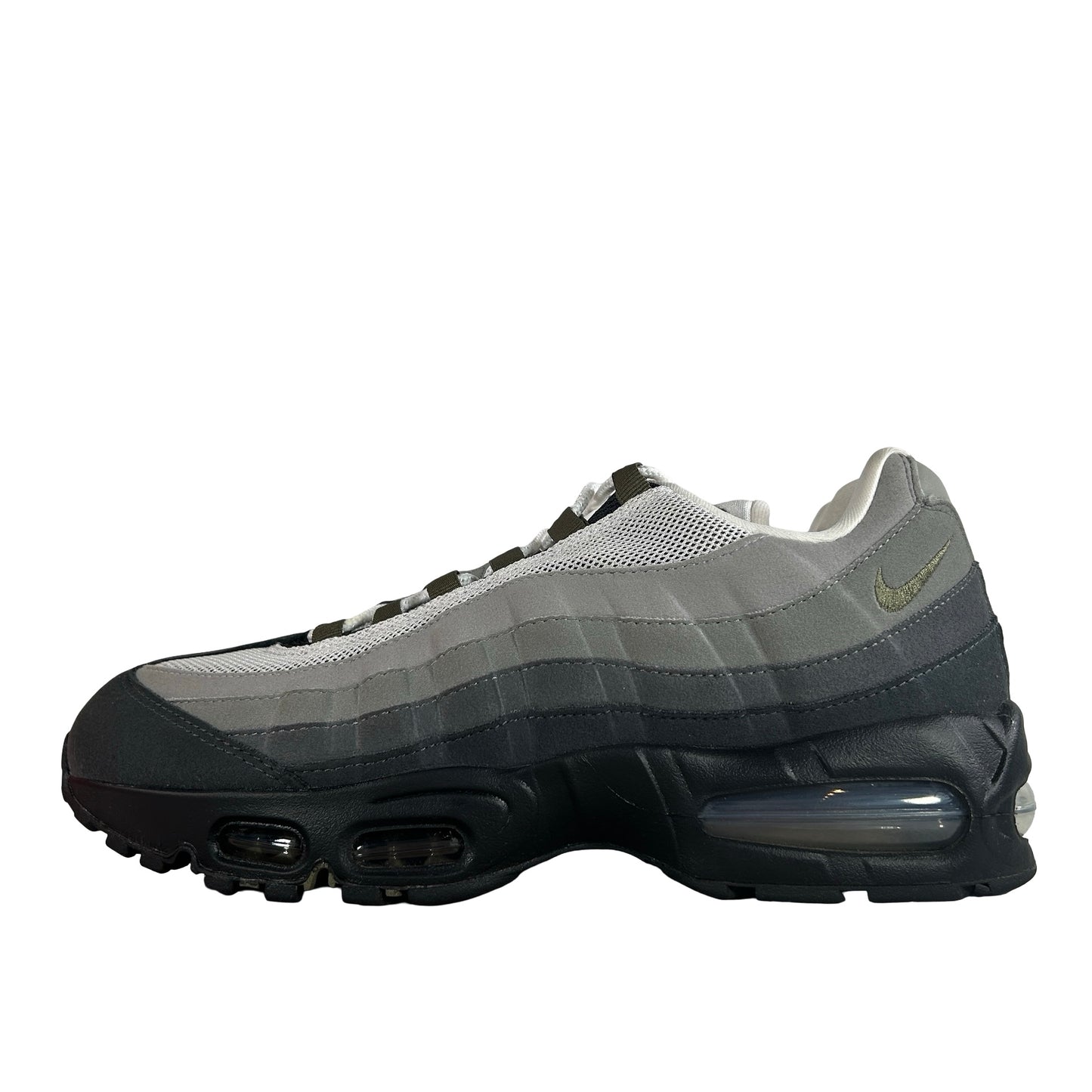 HJ5996 003 Nike Air Max 95 OG Big Bubble Black Medium Olive (W) [USED] - 11 W (Used)