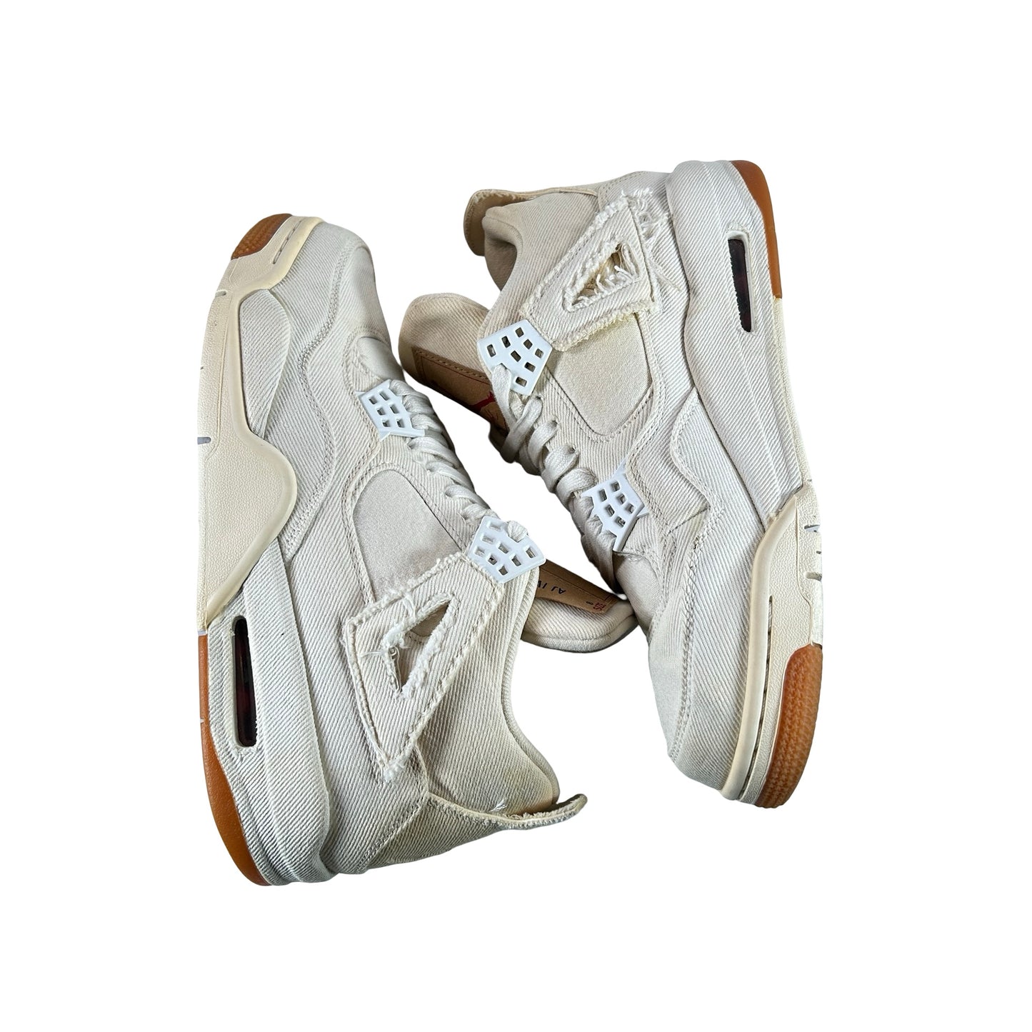 AO2571 100 Jordan 4 Retro Levi's White (Levi's Tag) (Sample) - 8 M (Used)