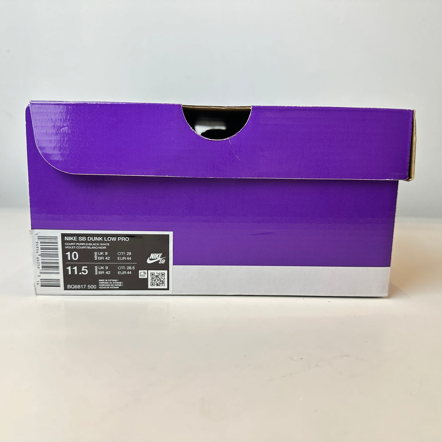BQ6817 500 Nike SB Dunk Low Court Purple [USED] - 10 M (Used)