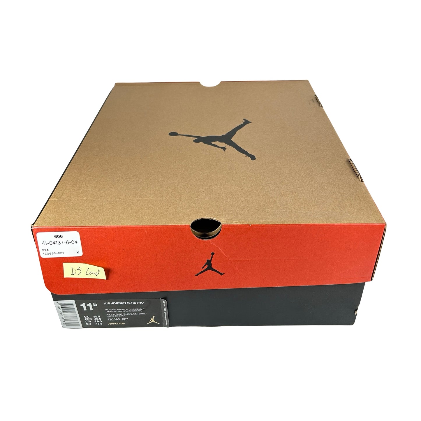 130690 007 Jordan 12 Retro Grey University Blue [CONDITIONAL] - 11.5 M (Slight yellowing)