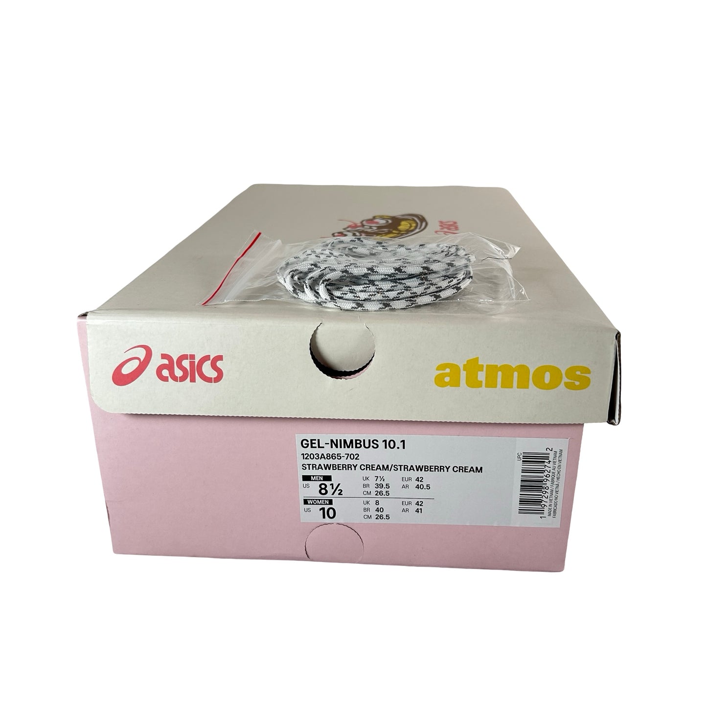 1203A865 702 ASICS Gel-Nimbus 10.1 Vandy The Pink x atmos Banana Split Strawberry [USED] - 8.5 M (VVNDS)