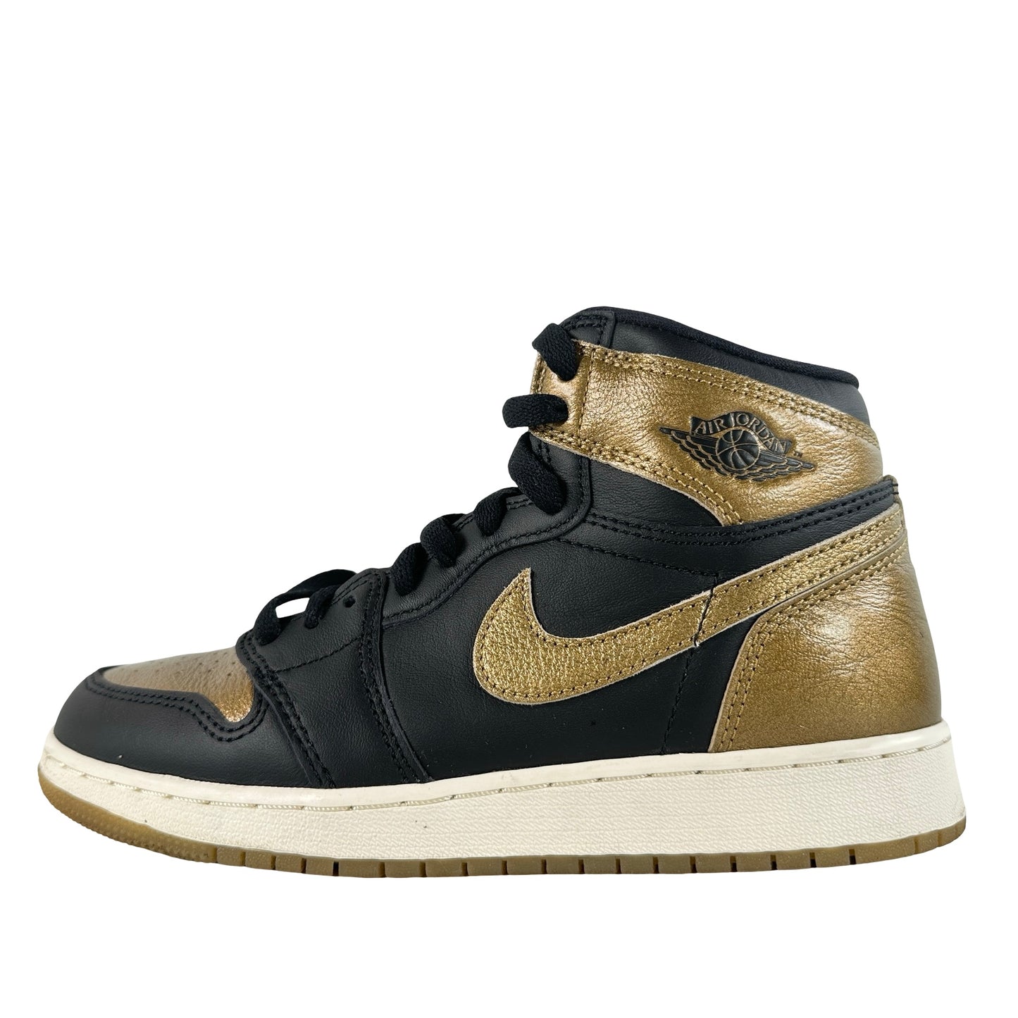 FD1437 071 Jordan 1 Retro High OG Black Metallic Gold (GS) [USED] - 5.5 Y (Used)