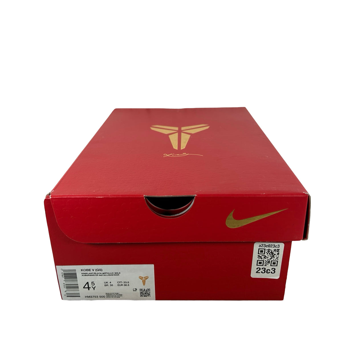 HM3753 500 Nike Kobe 5 Year of the Mamba Eggplant (GS) [USED] - 4.5 Y (Used)
