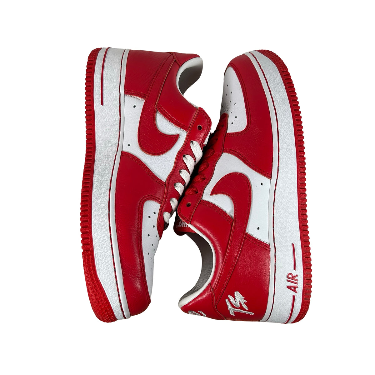 II4391 100 Nike Air Force 1 Low QS Terror Squad White University Red [USED] - 7 M (Used)