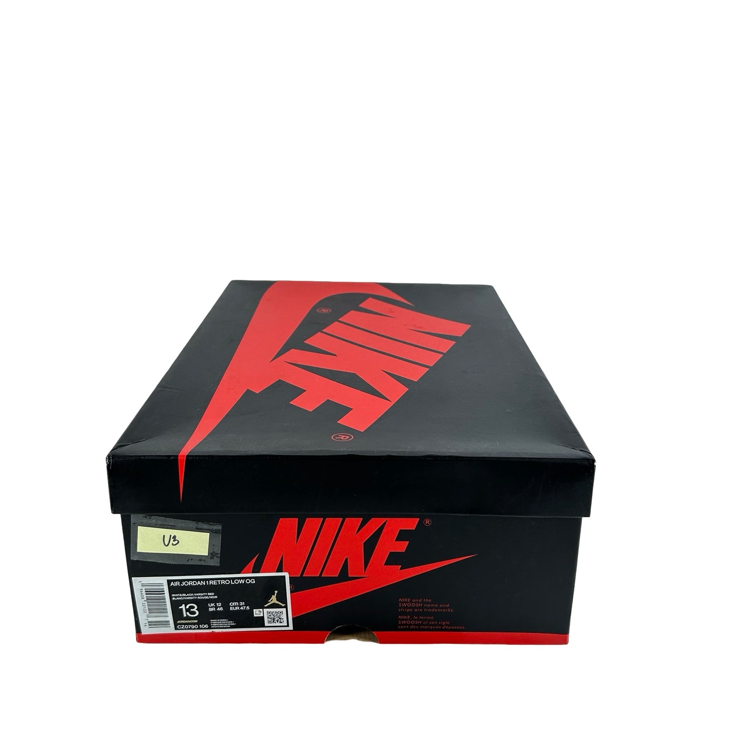 CZ0790 106  Jordan 1 Retro Low OG Black Toe (2023) [USED] - 13 M (Used3)