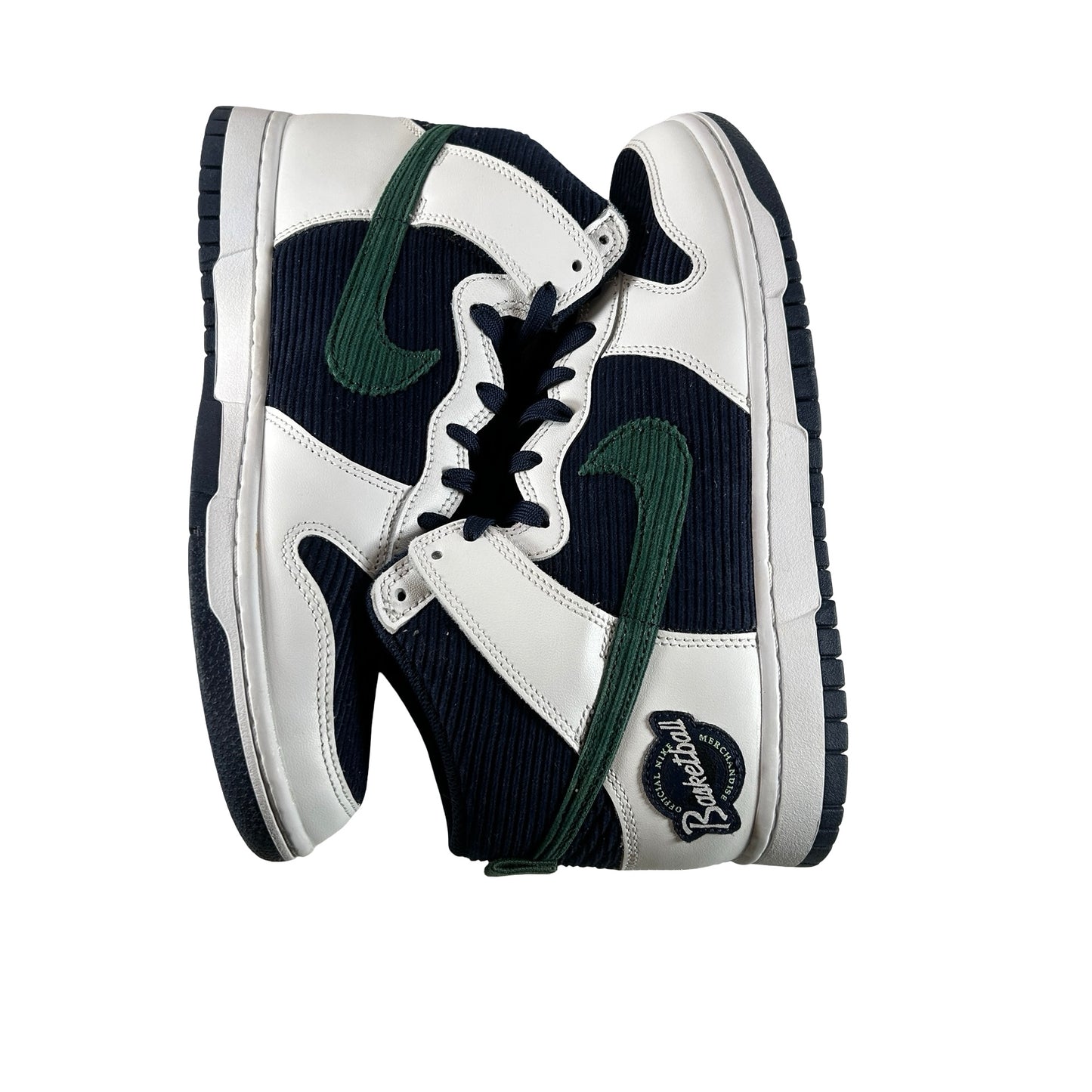 DH0953 400 Nike Dunk High Sports Specialties White Navy [USED] - 8.5 M (Used)