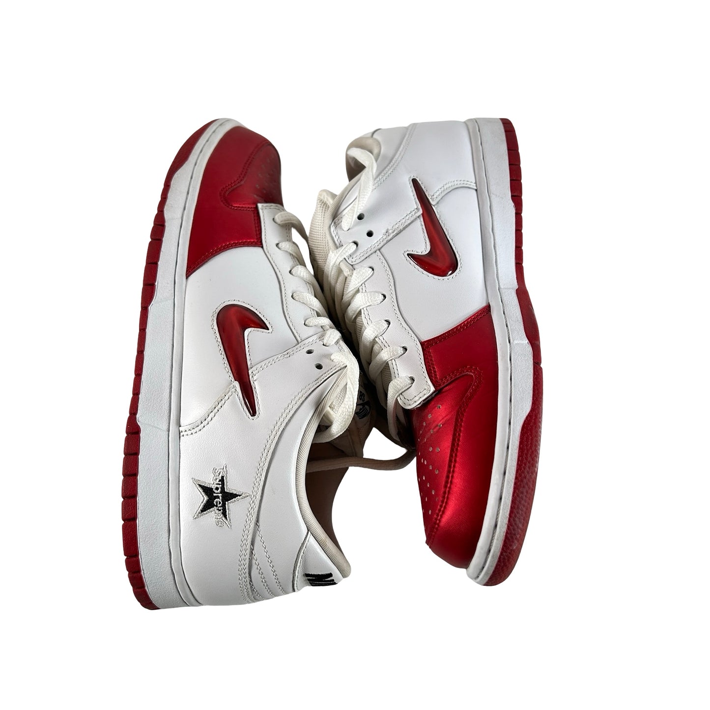 CK3480 600 Nike SB Dunk Low Supreme Jewel Swoosh Red [USED] - 10.5 M (Used)