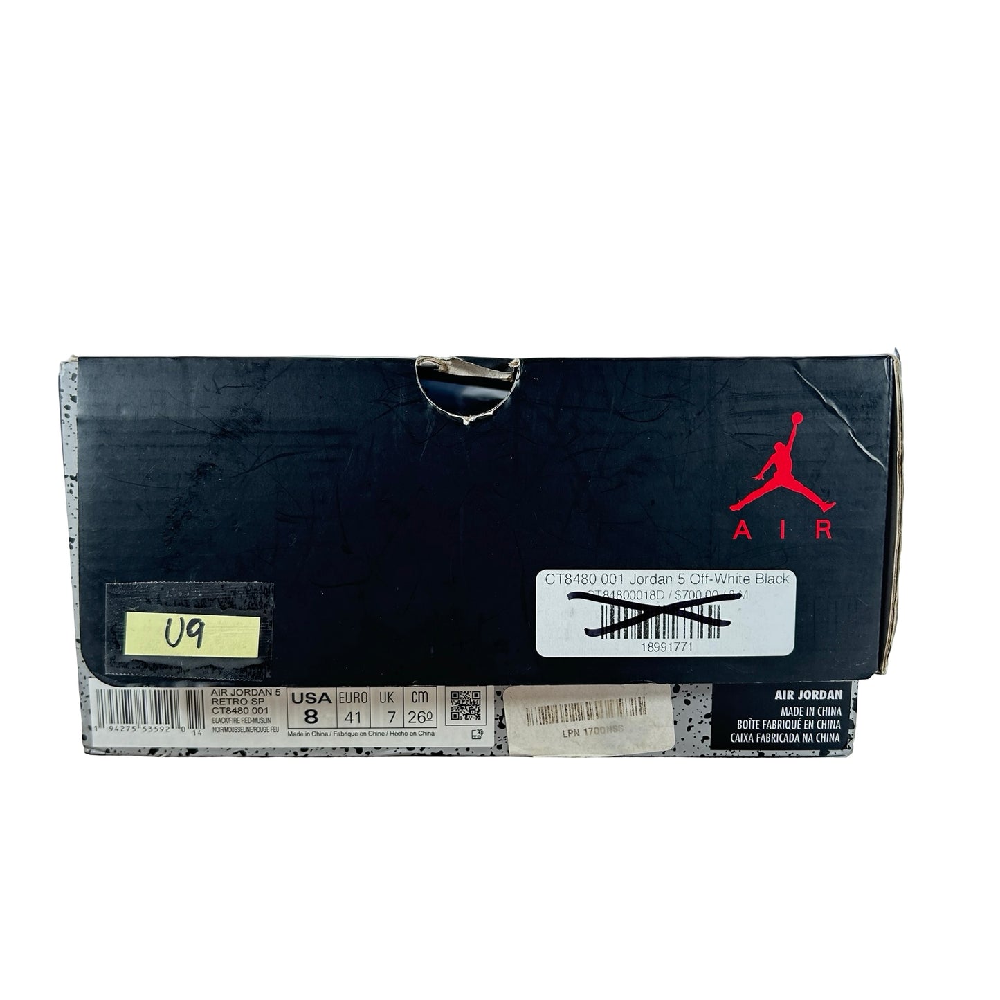 CT8480 001 Jordan 5 Off-White Black [USED] - 8 M (Used9)